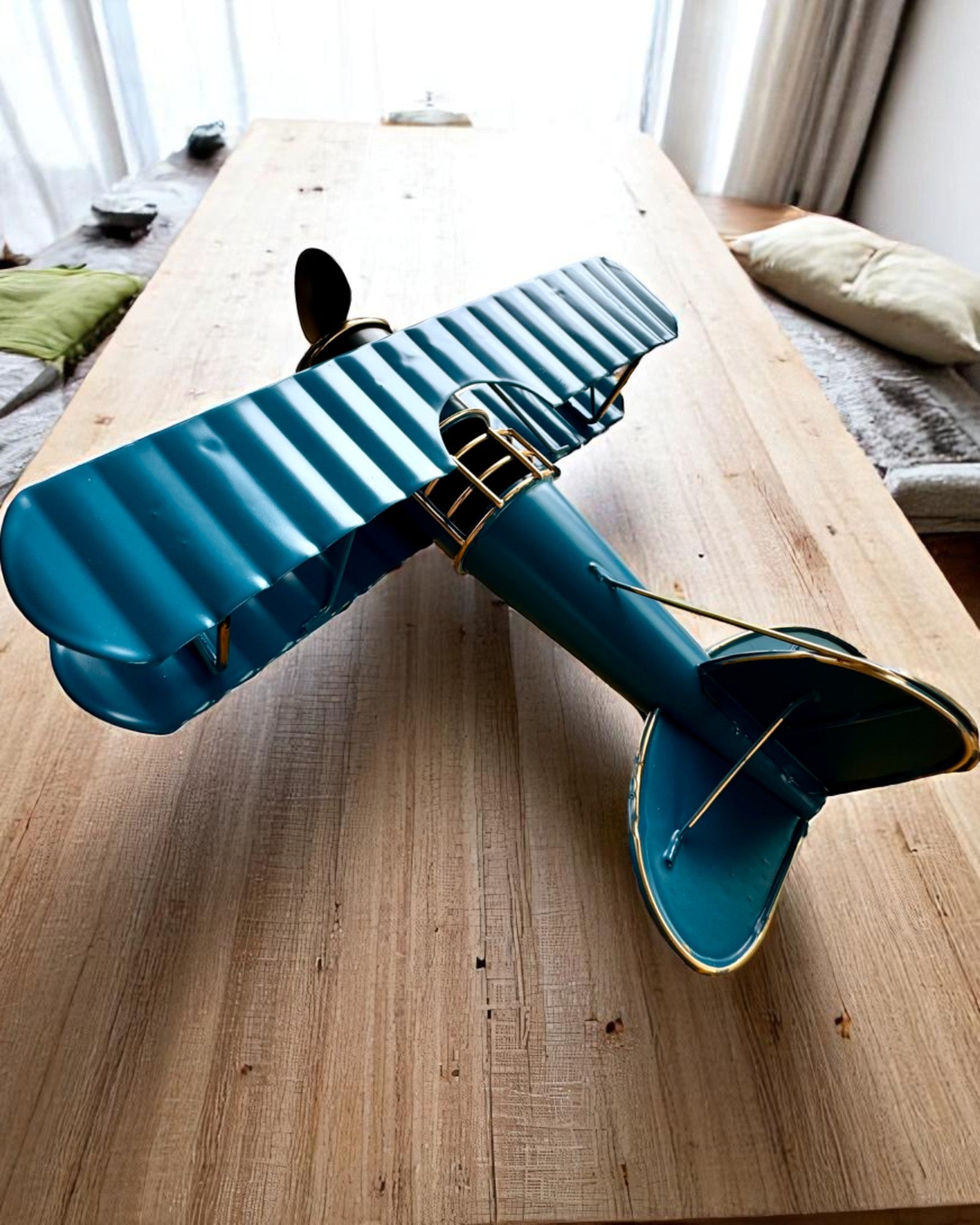 Metal model of the Blue Baron airplane – retro, as a gift, with engraving option