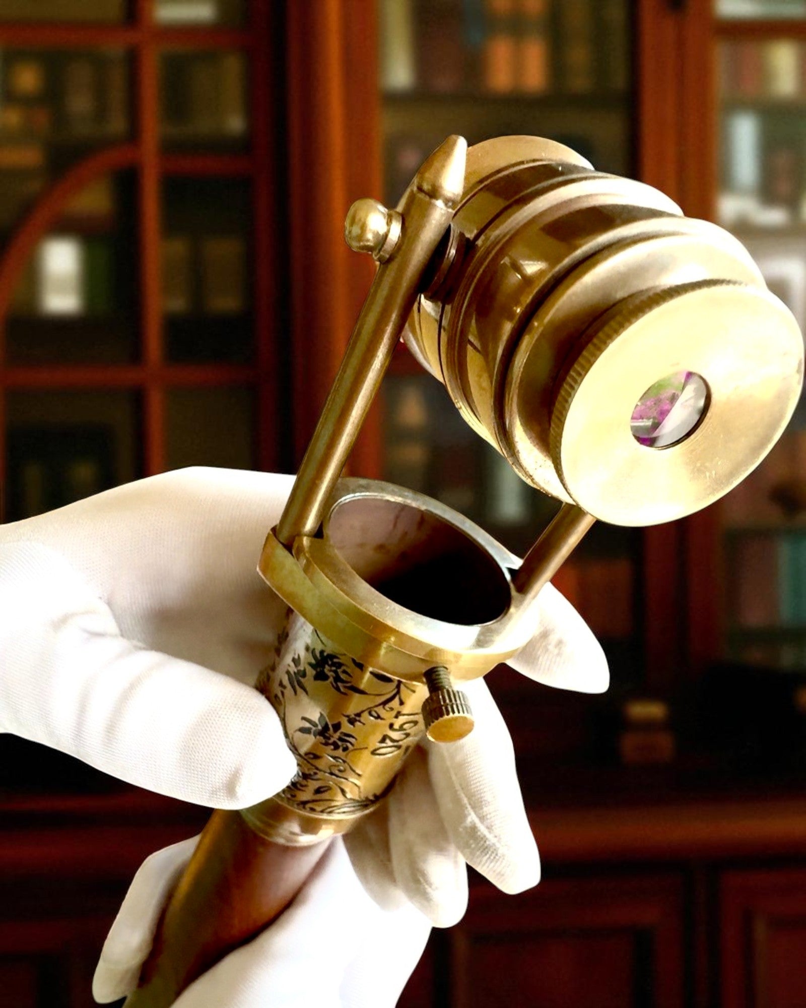 Navigator's Cane 2.0 with a compass and hidden telescope, customizable with engraving for a gift