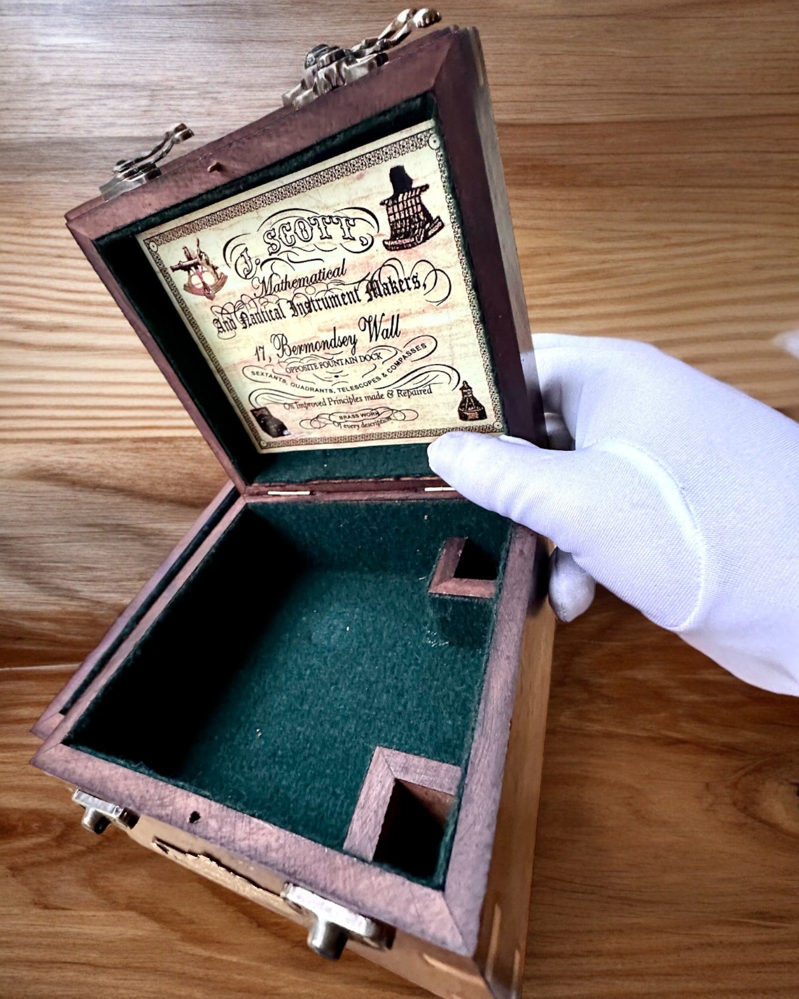 Large Wooden Box for Sextant or Premium Compass "Mariner's Legacy" with Engraving Option