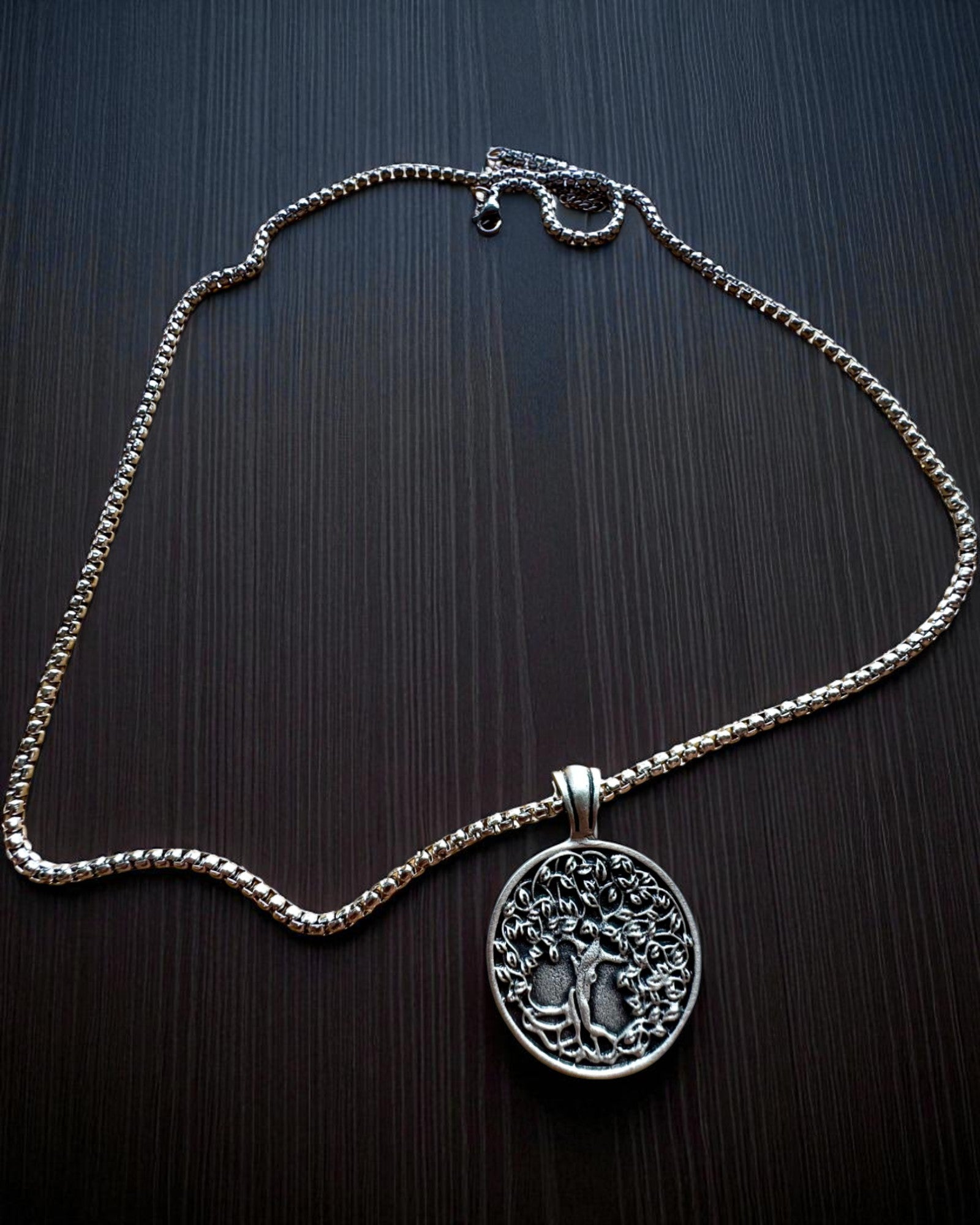 Tree of Life Amulet with Engraving Option - "Vitality of Nature" Necklace, Personalization