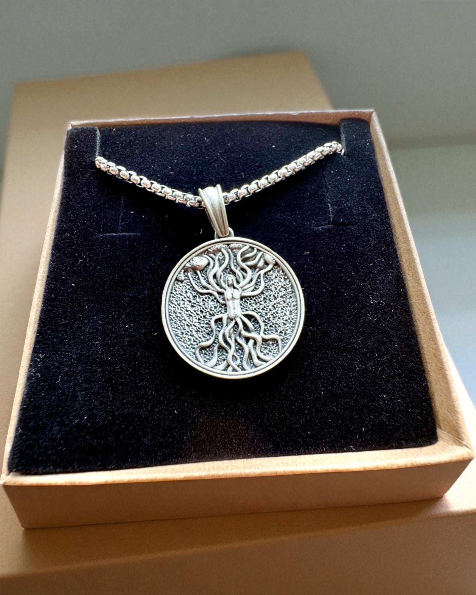Tree of Life Amulet with Engraving Option - "Vitality of Nature" Necklace, Personalization