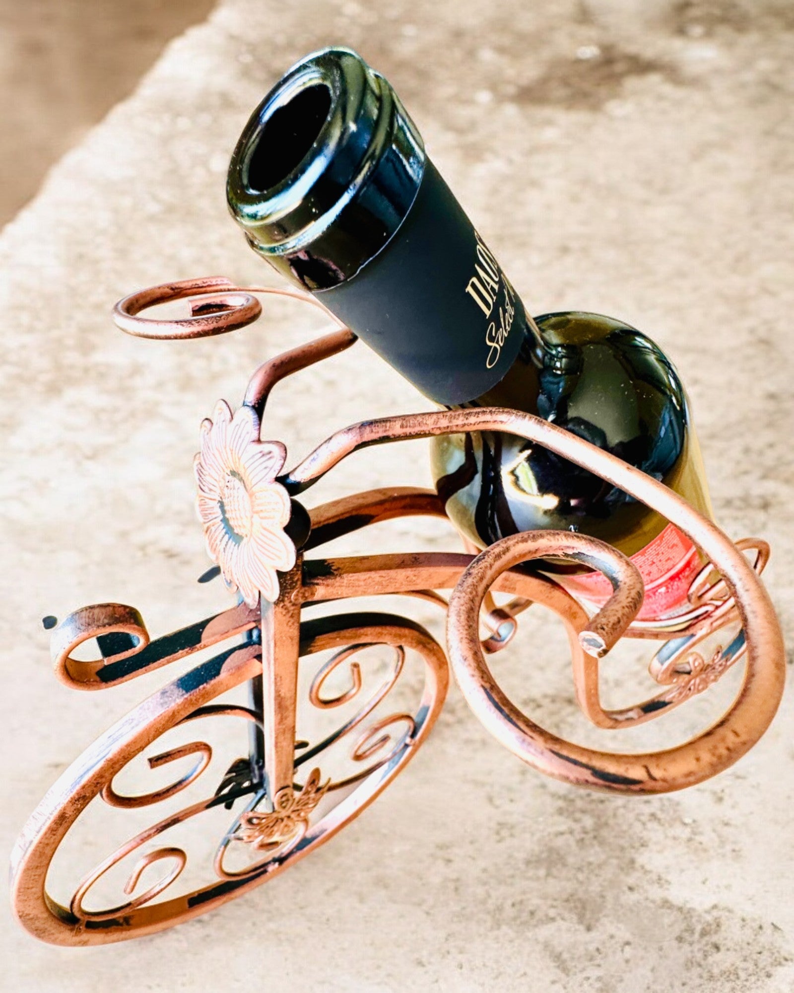 "WineCycle" Bicycle Wine Rack - customizable with engraving for a gift
