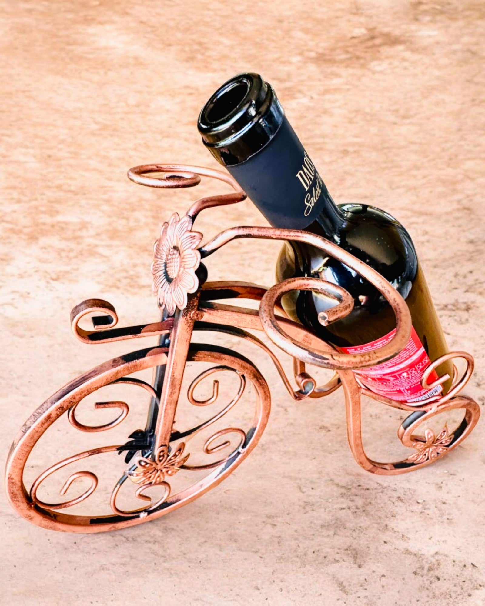 "WineCycle" Bicycle Wine Rack - customizable with engraving for a gift