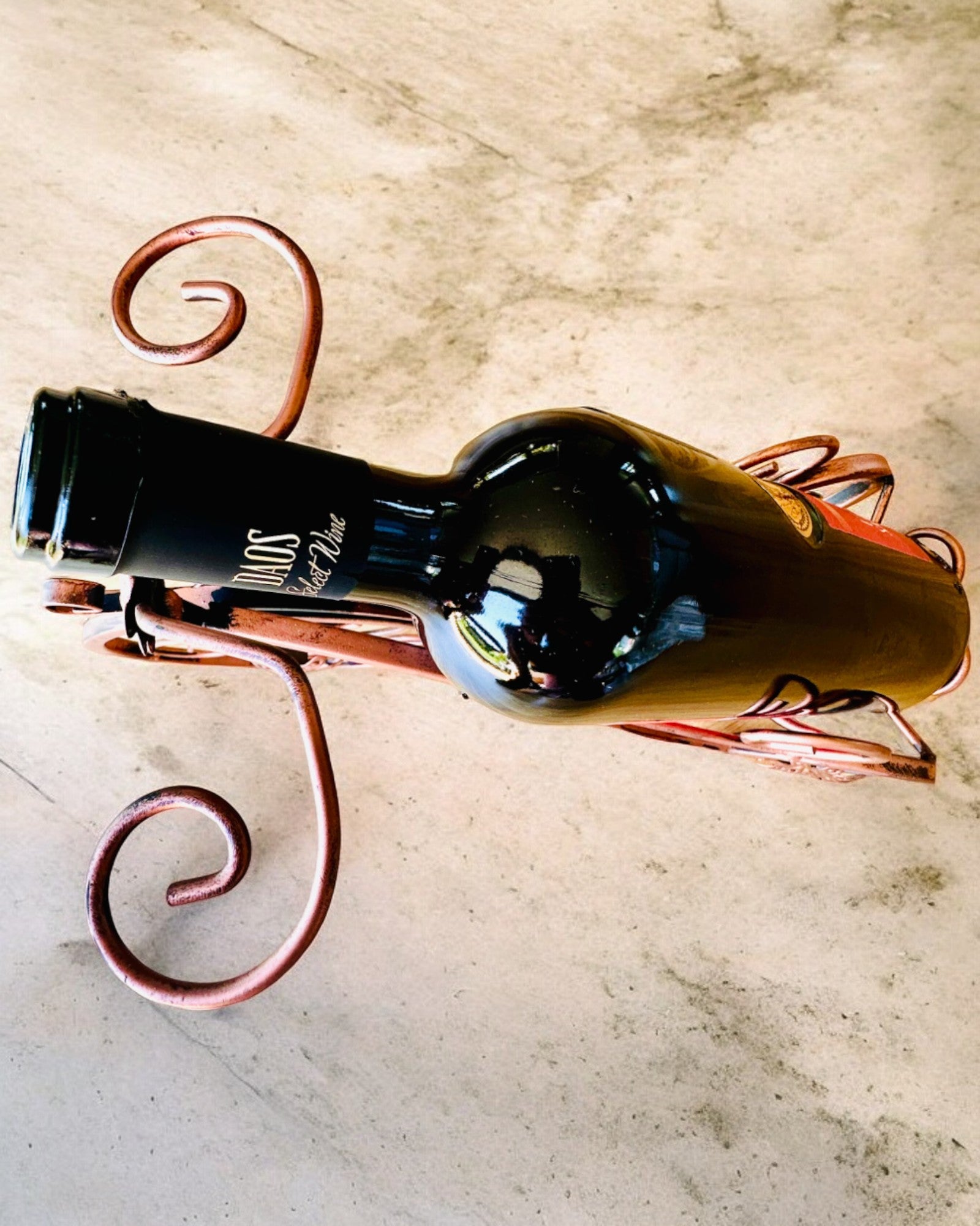 "WineCycle" Bicycle Wine Rack - customizable with engraving for a gift