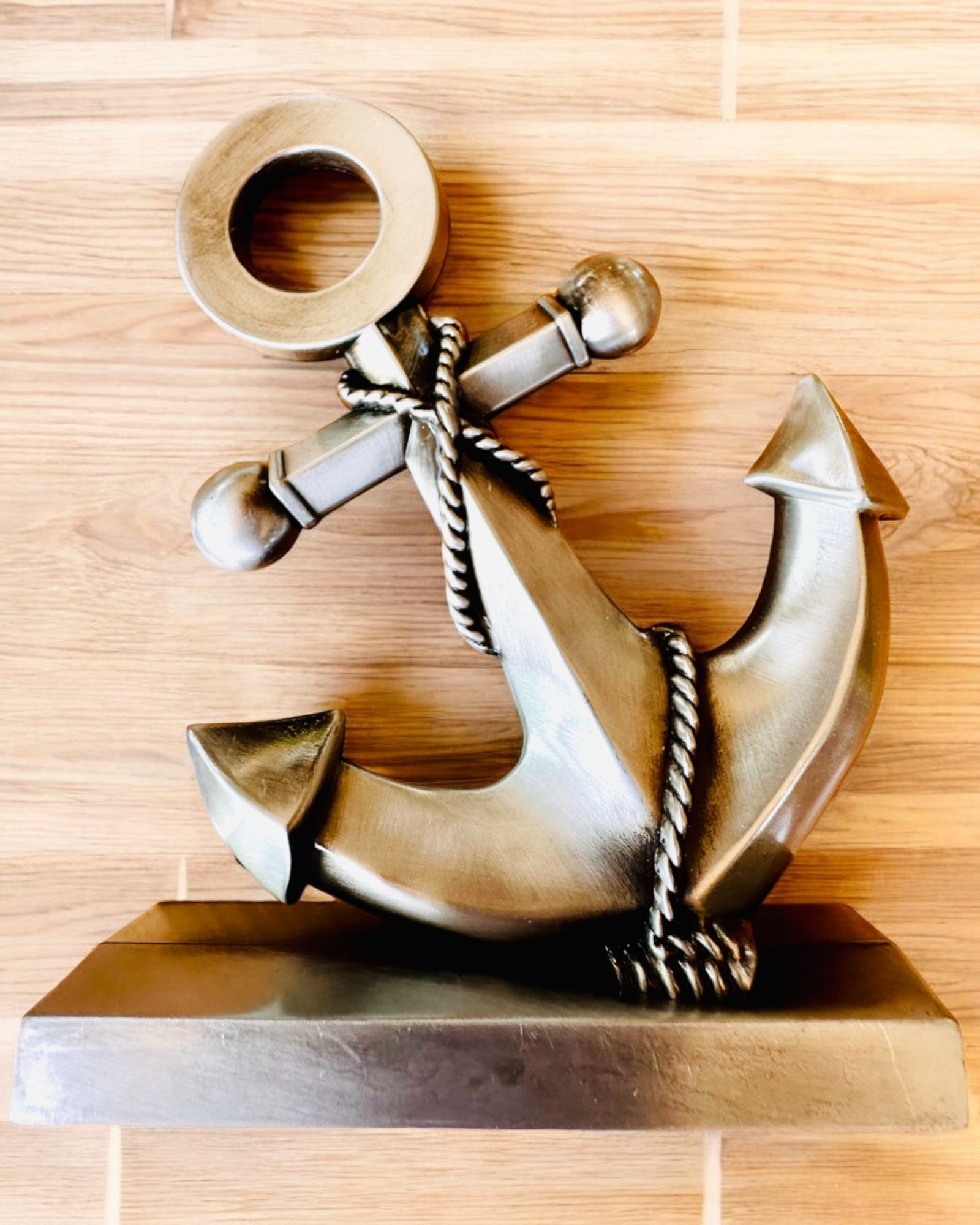 Decorative Aluminum Anchor - Elegant Decoration with Engraving Option - 3 Color Variants