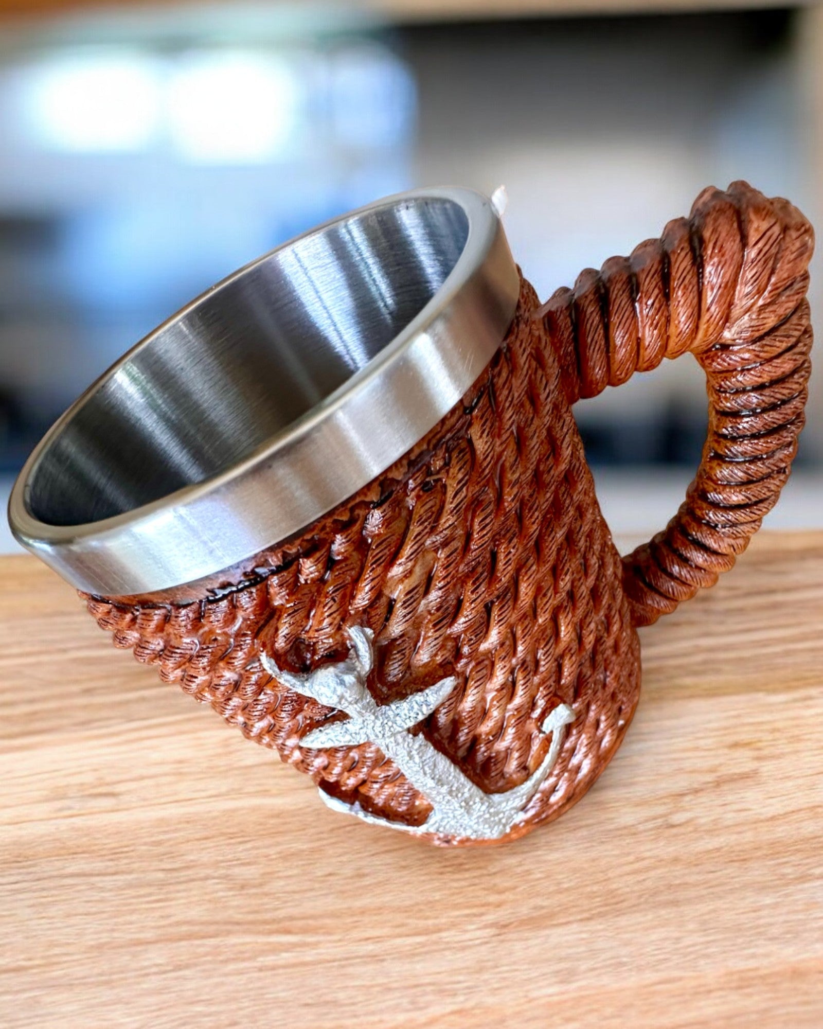 "Sea Treasure" – Stainless Steel Mug, Customizable with Engraving for a Gift