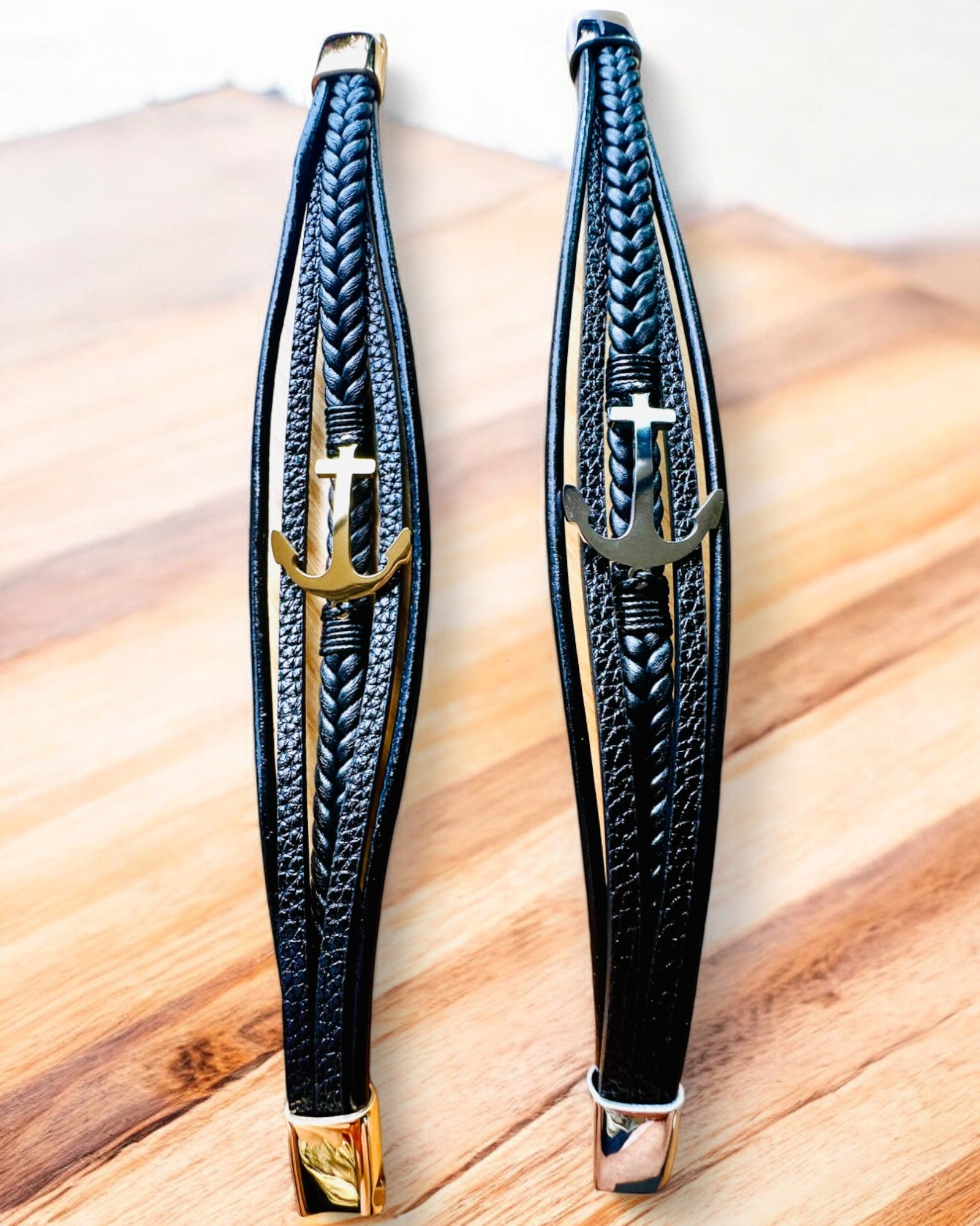 Men's Bracelet Anchor of Elegance with Engraving Option for Gift