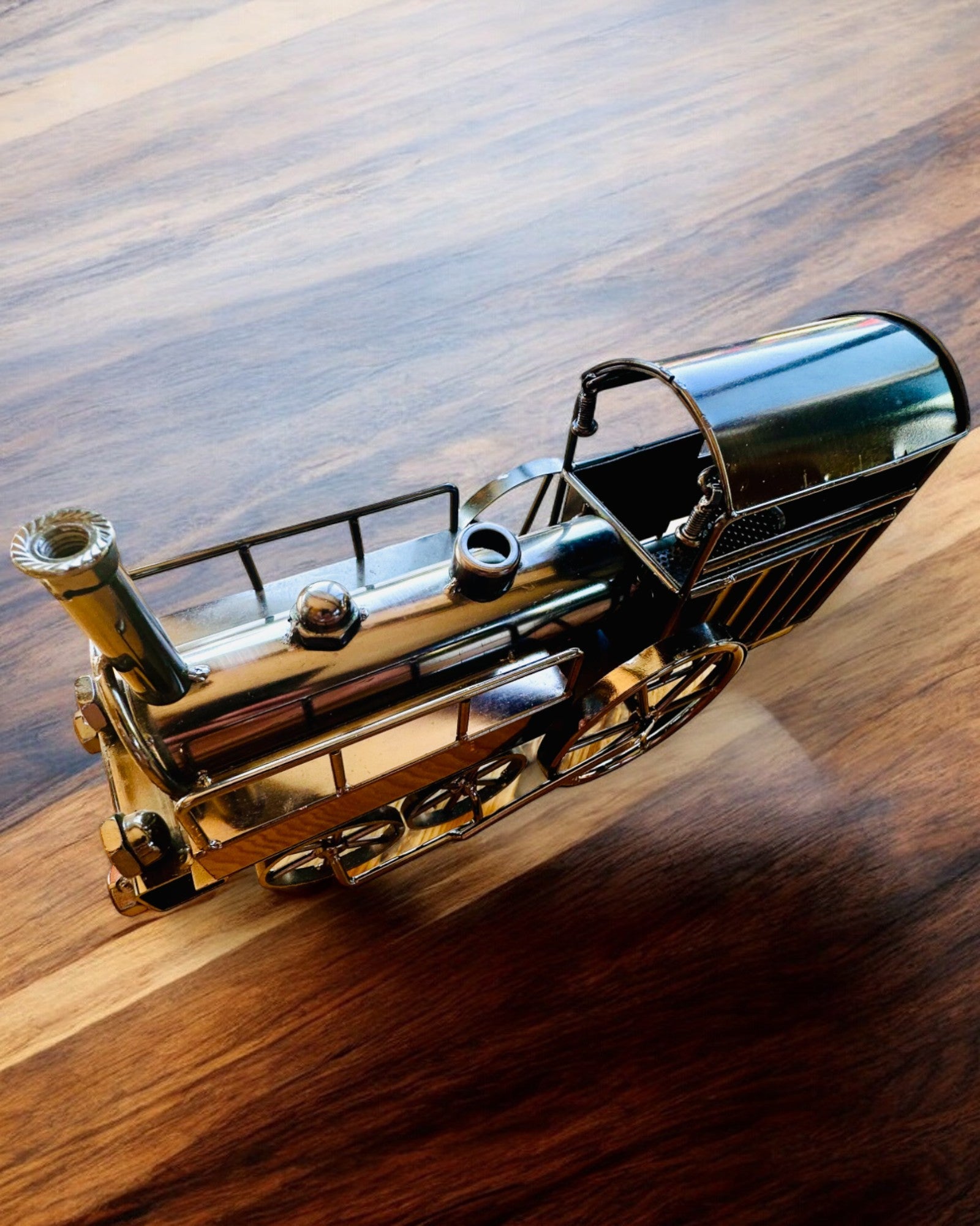 Iron Locomotive "Retro Express" – decoration, model, handmade with engraving option for a gift