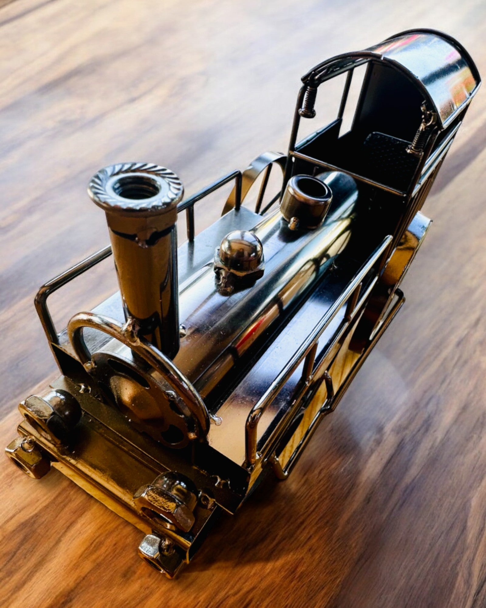 Iron Locomotive "Retro Express" – decoration, model, handmade with engraving option for a gift