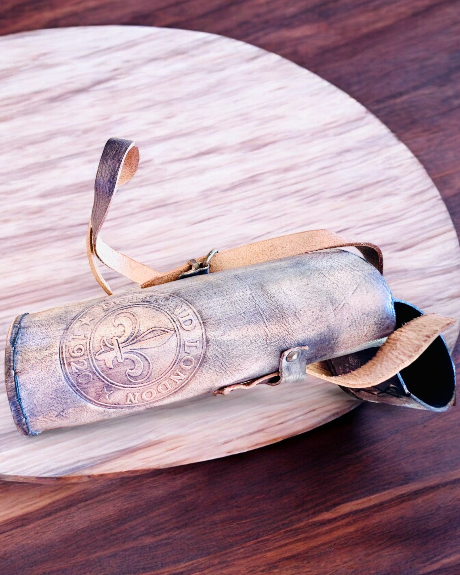 Premium "Voyager" Telescope with Engraved Lens and Genuine Leather Case, customizable engraving option for a gift