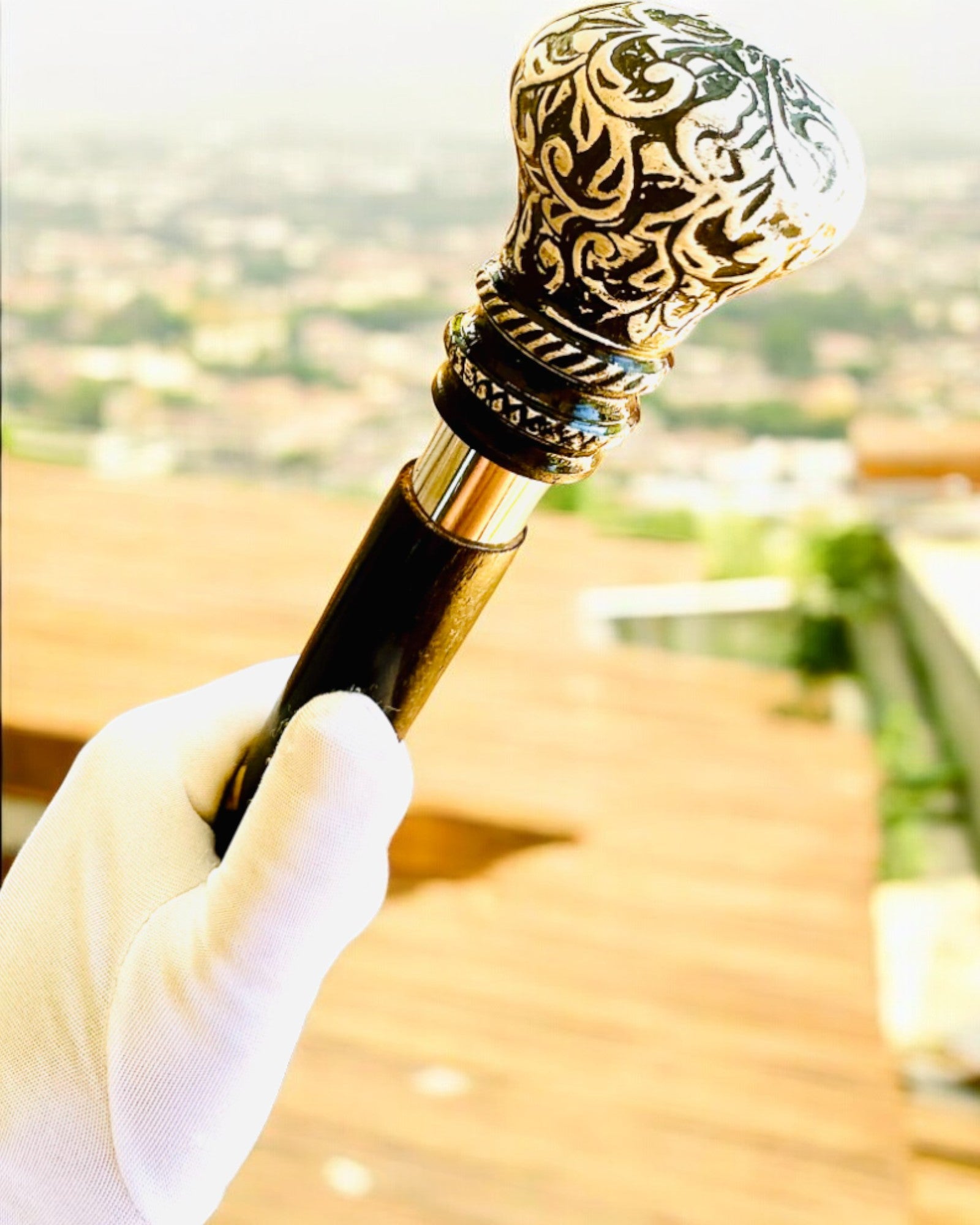 "Majesty Cane" Walking Stick Wooden Handcrafted, engraving option available, 2 variants to choose from