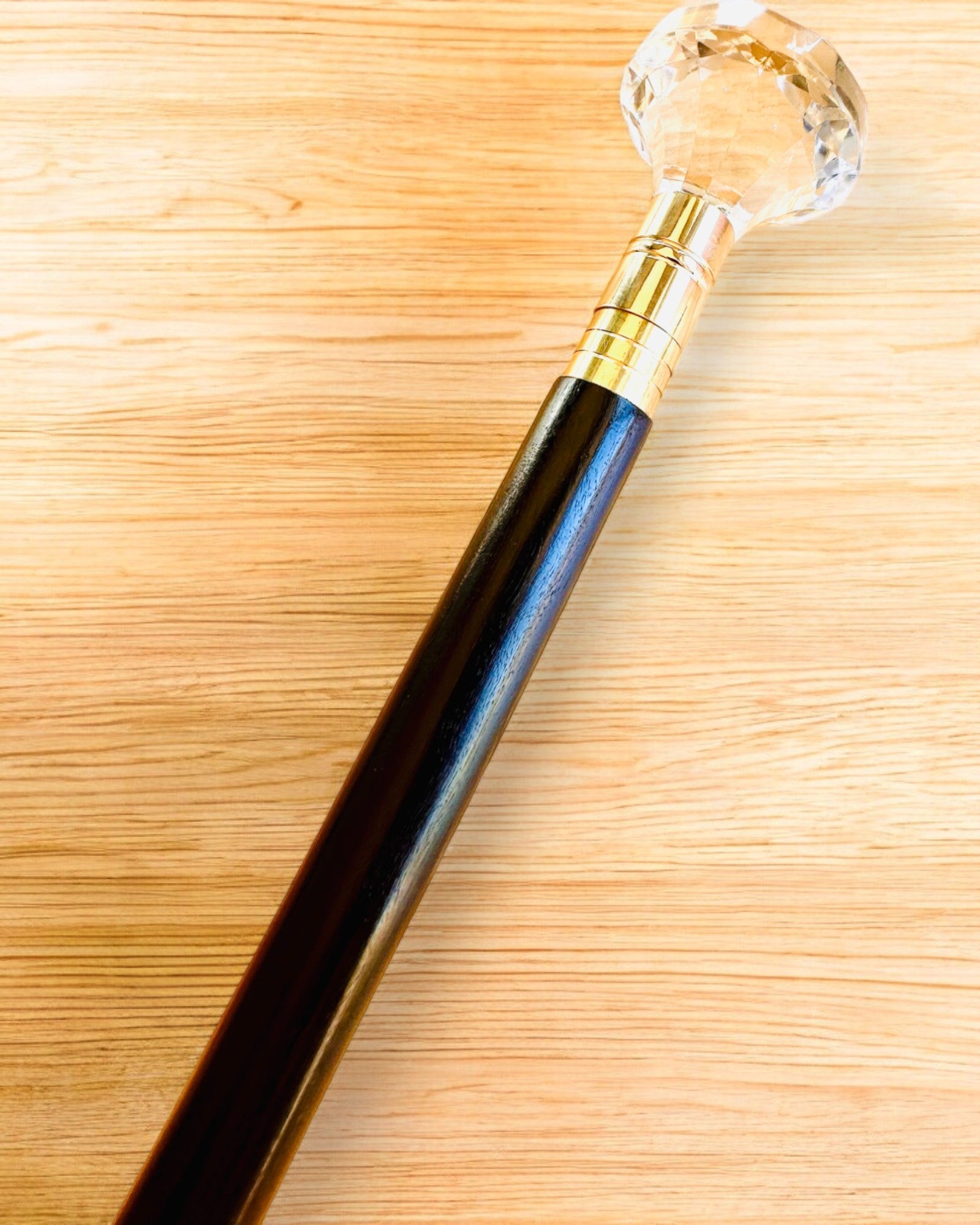 Walking Cane "White Diamond" - Handcrafted Wooden, Engraving Available