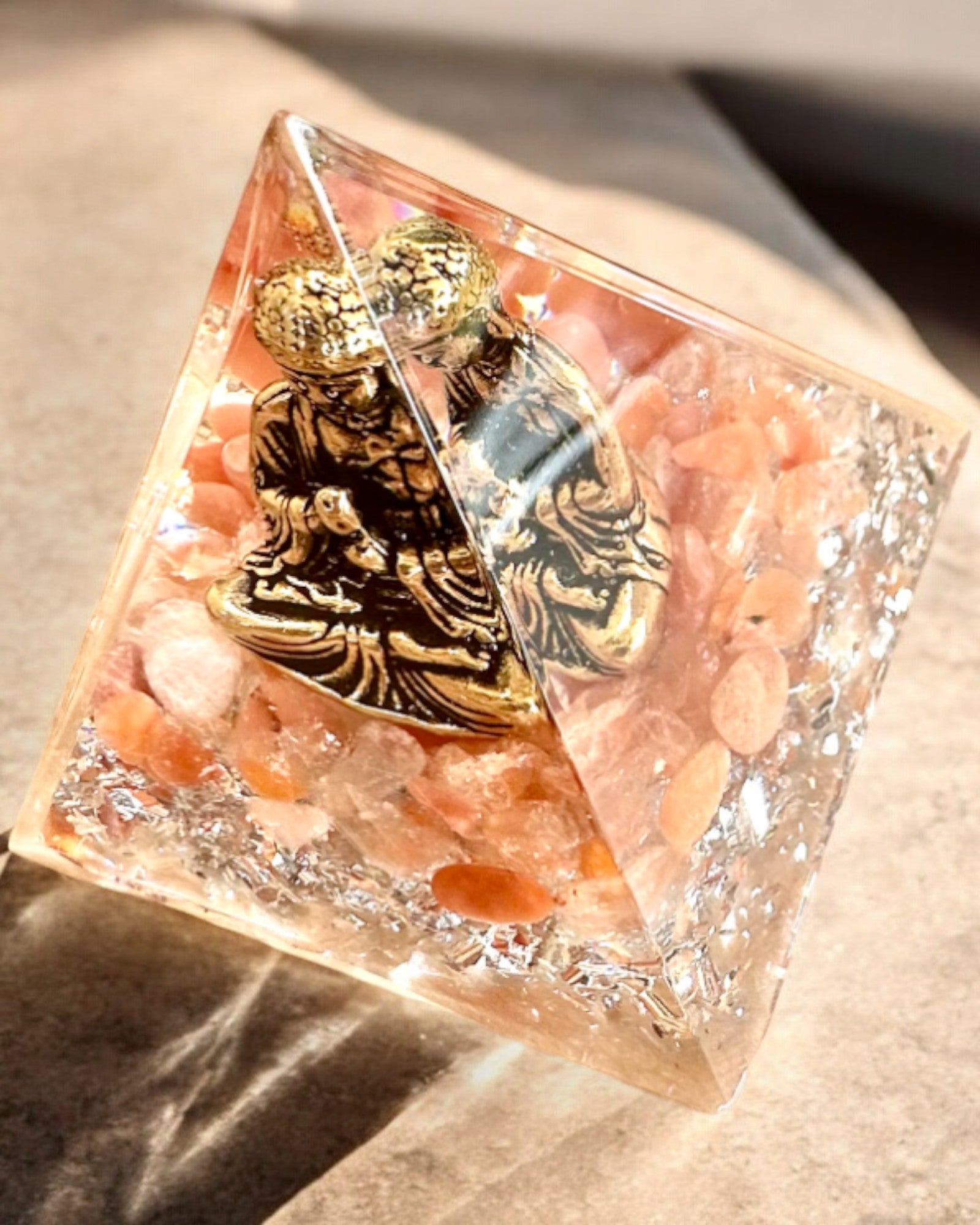 "Meditation of Peace" Energy Pyramid with Gemstones