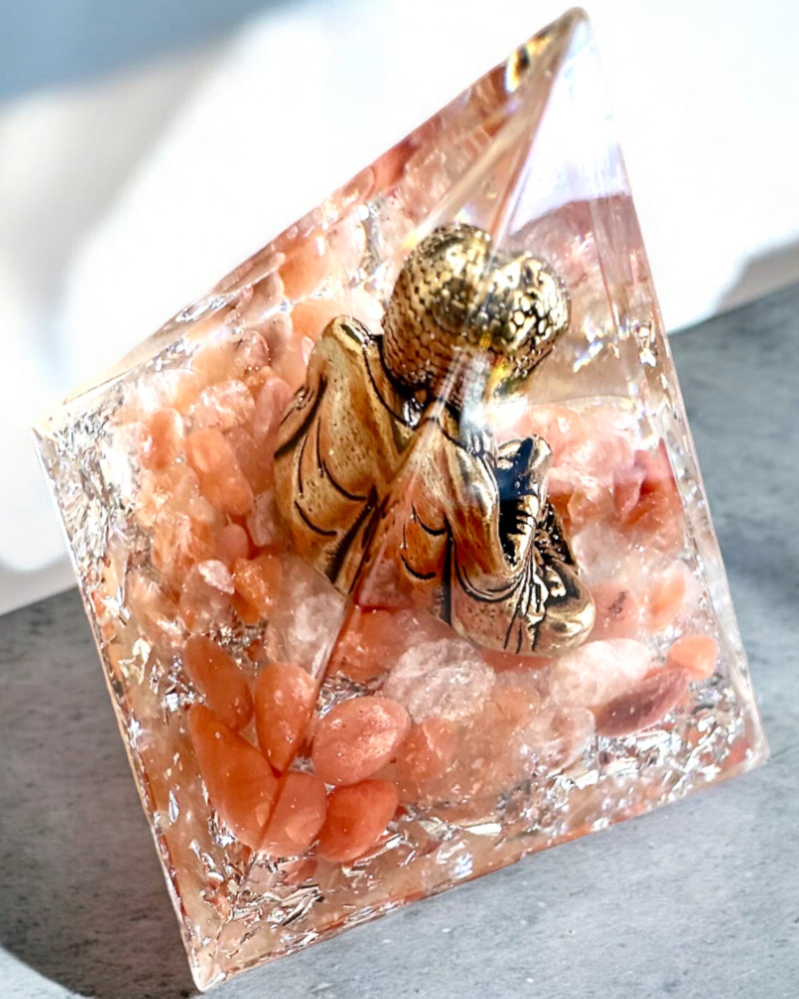 "Meditation of Peace" Energy Pyramid with Gemstones