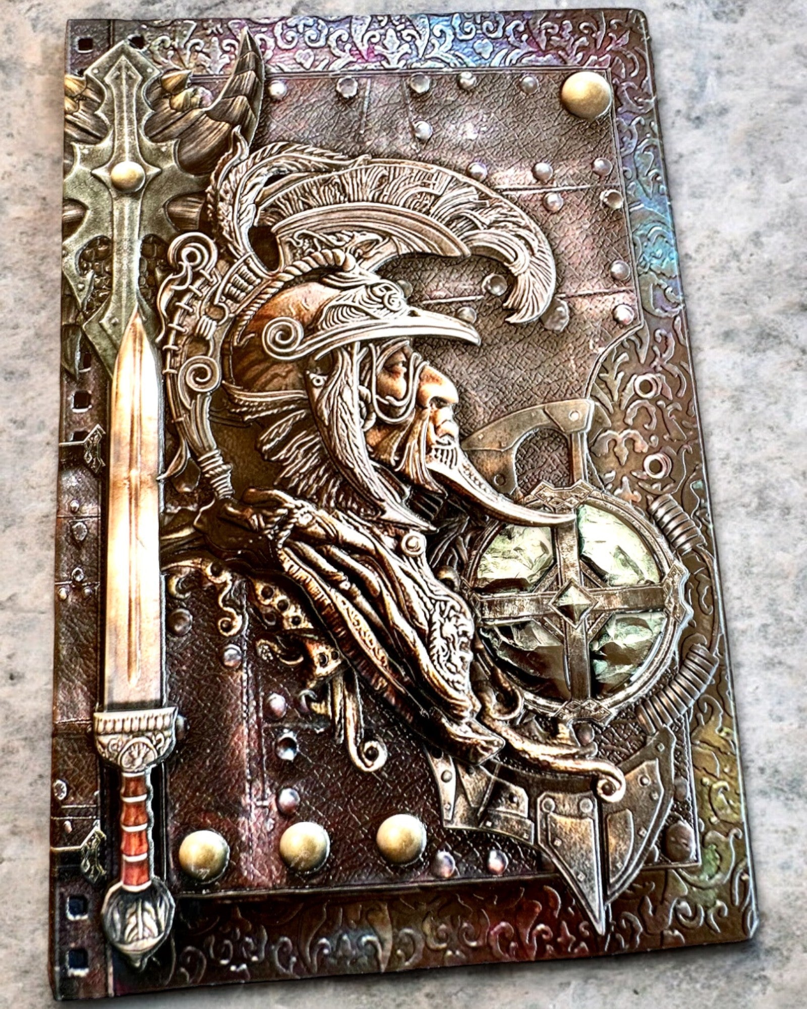 Chronicle of a Warrior Notebook with Knight Theme, notebook with customizable engraving as a gift