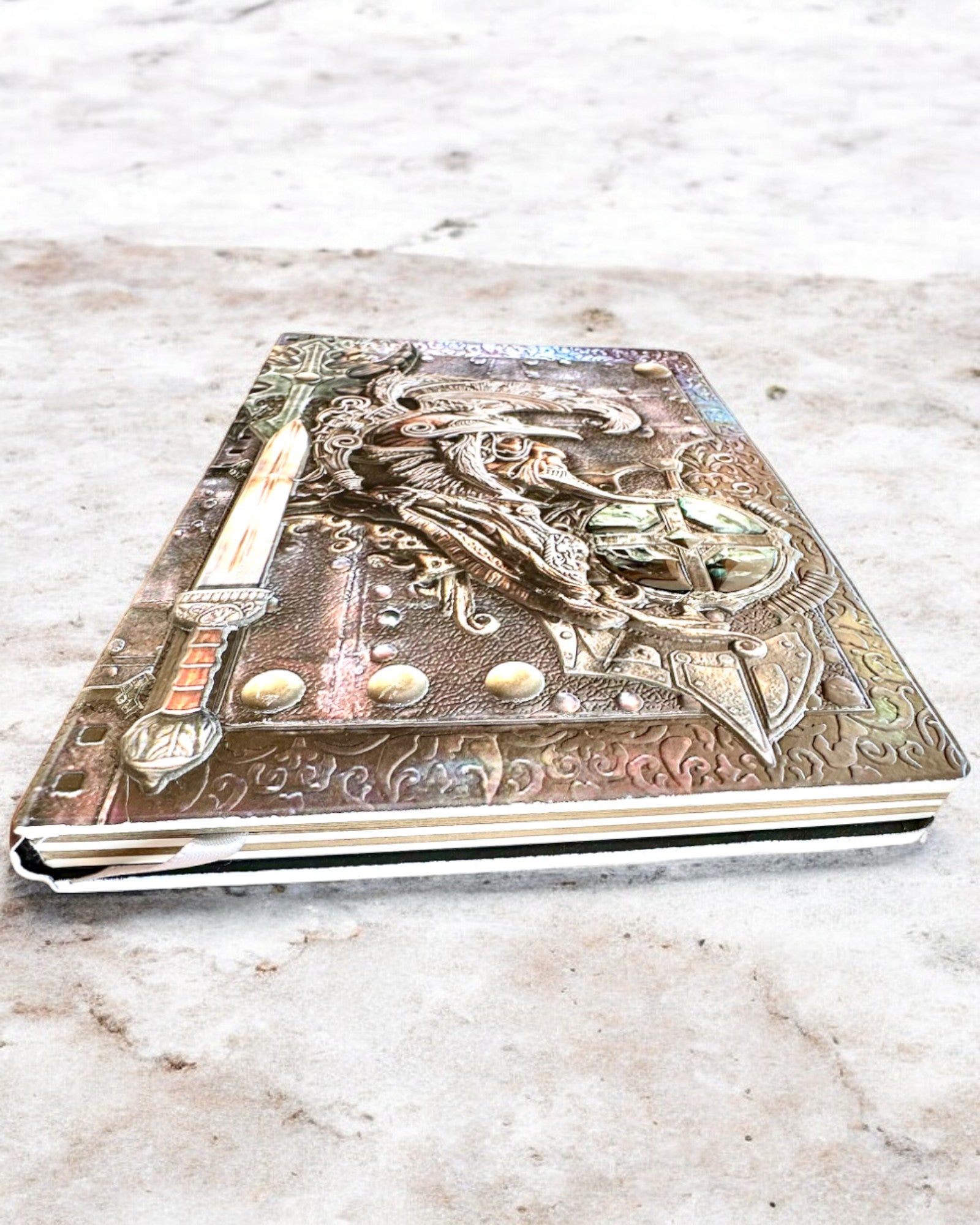 Chronicle of a Warrior Notebook with Knight Theme, notebook with customizable engraving as a gift