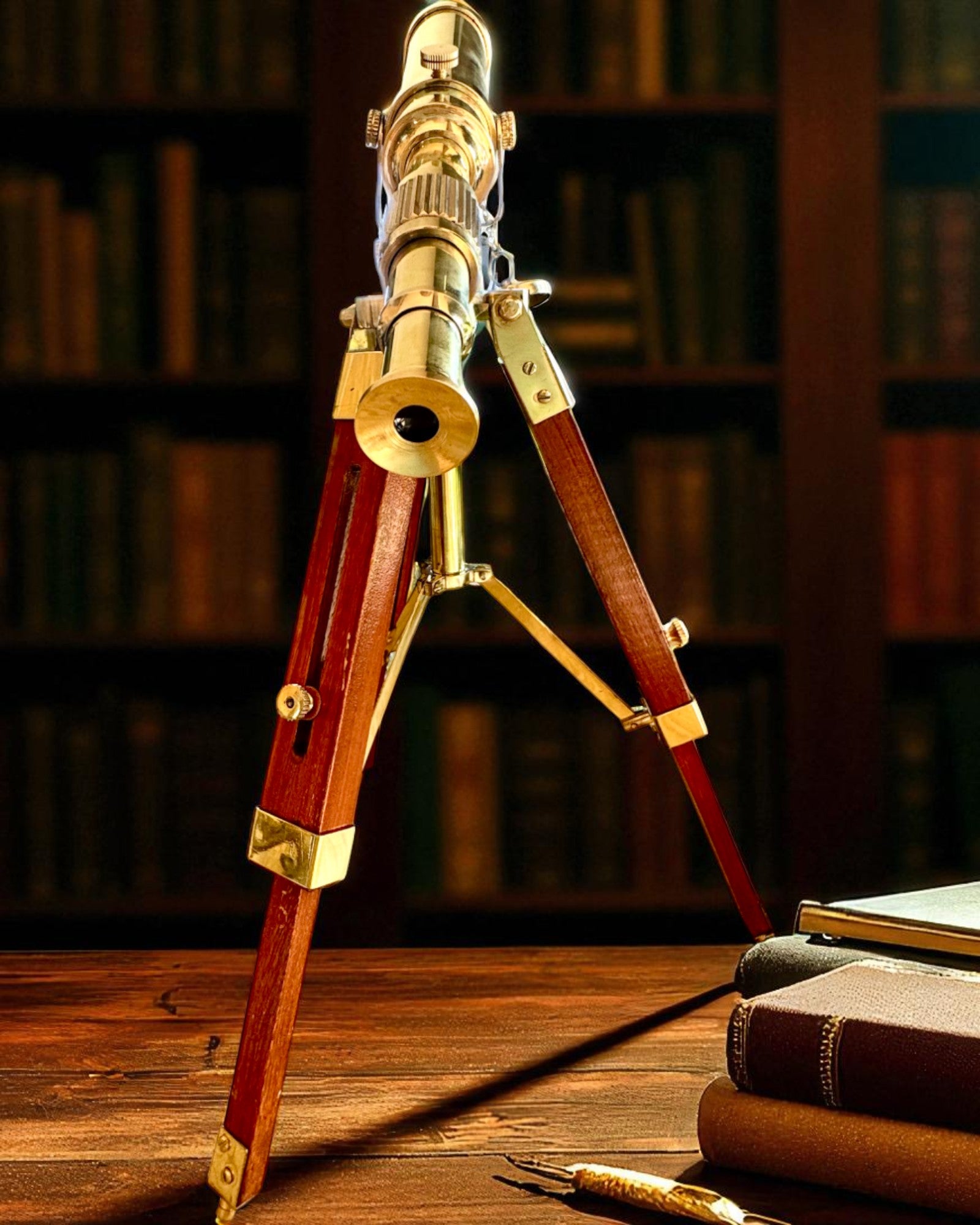 Celestial Telescope on Wooden Stand 41 cm, personalization with engraving available as a gift