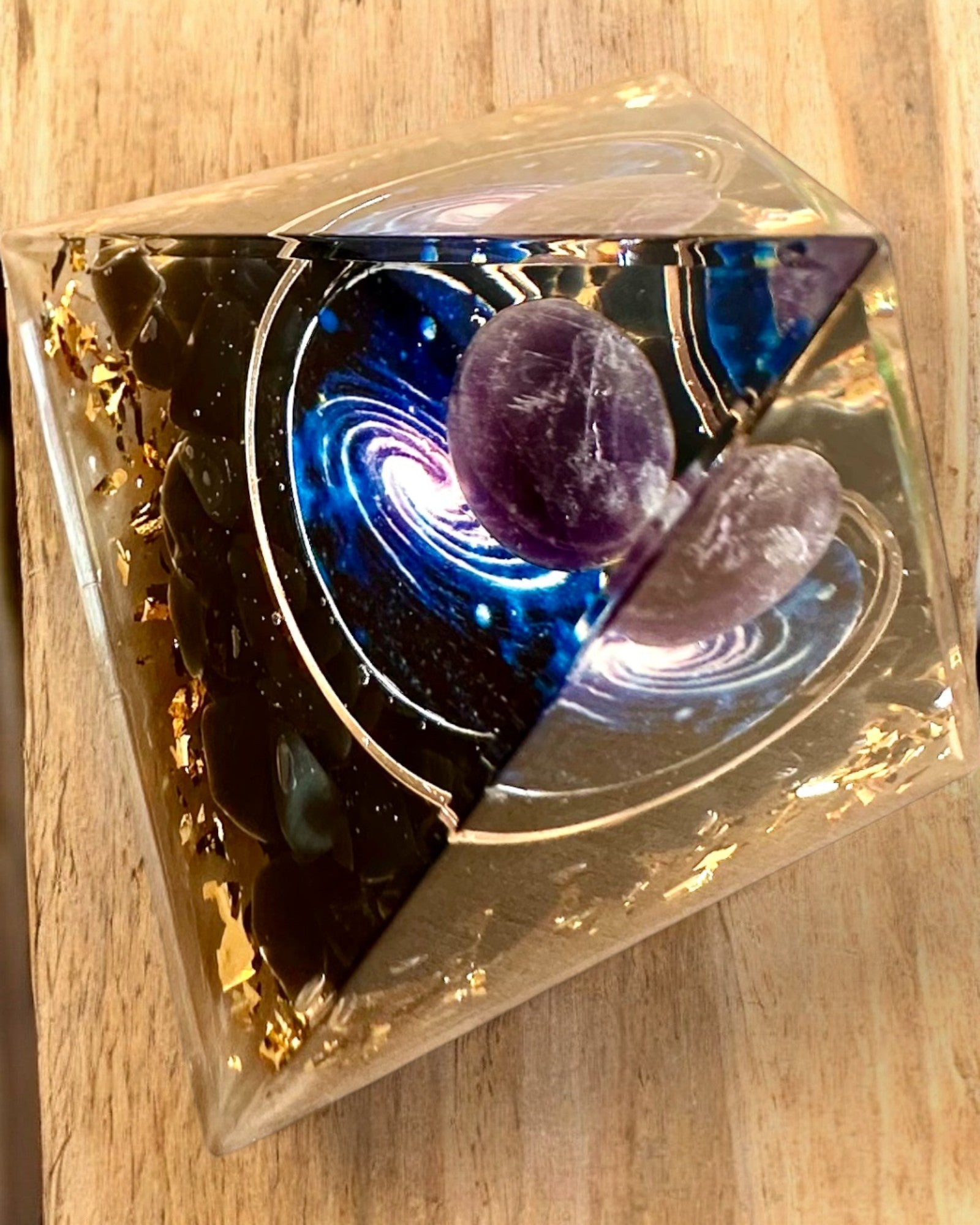 Orgonite Energy Pyramid "Cosmic Pyramid" Galactic Essence, as a gift