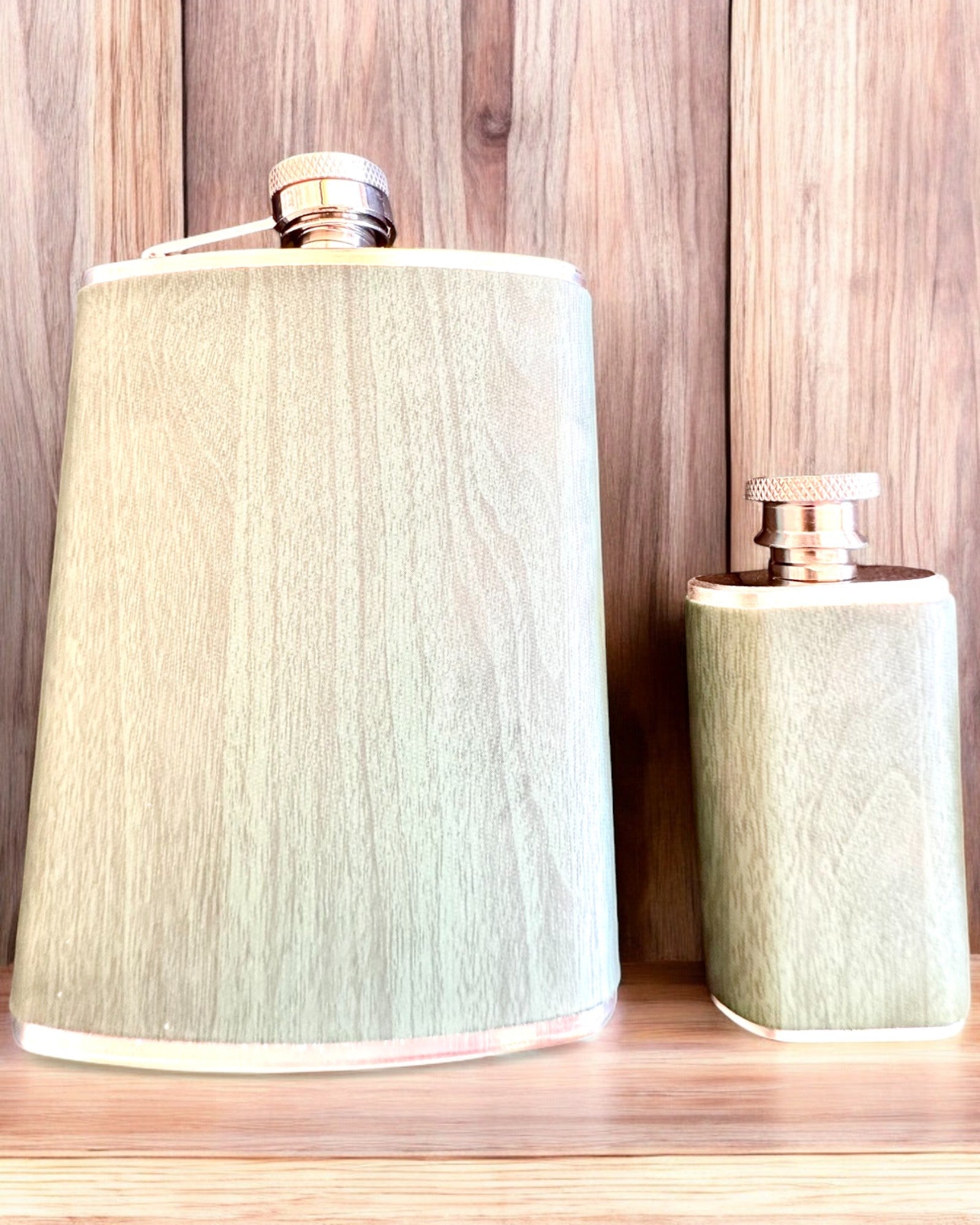 Set of flasks with glasses "Forest Spirit", personalized gift with engraving