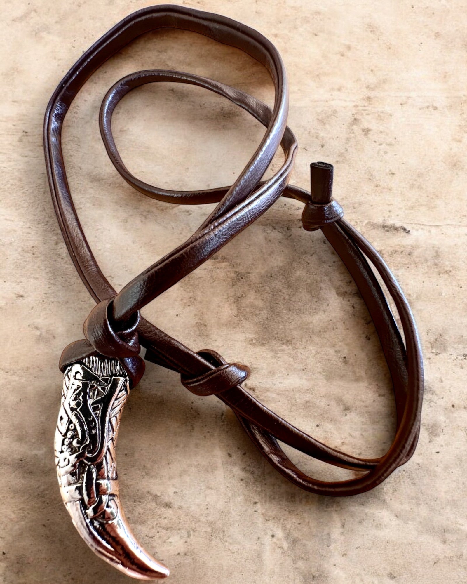 Stainless Steel Wolf Fang – Courage Amulet, necklace with engraving personalization option for a gift