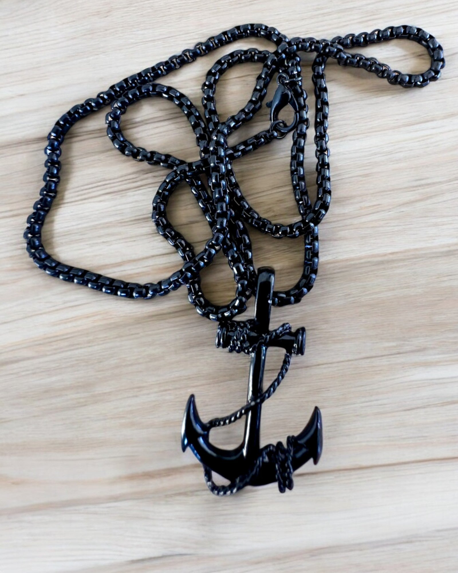 Anchor of Determination, Marine Amulet, necklace, personalization with engraving available for gift, 3 variants to choose from