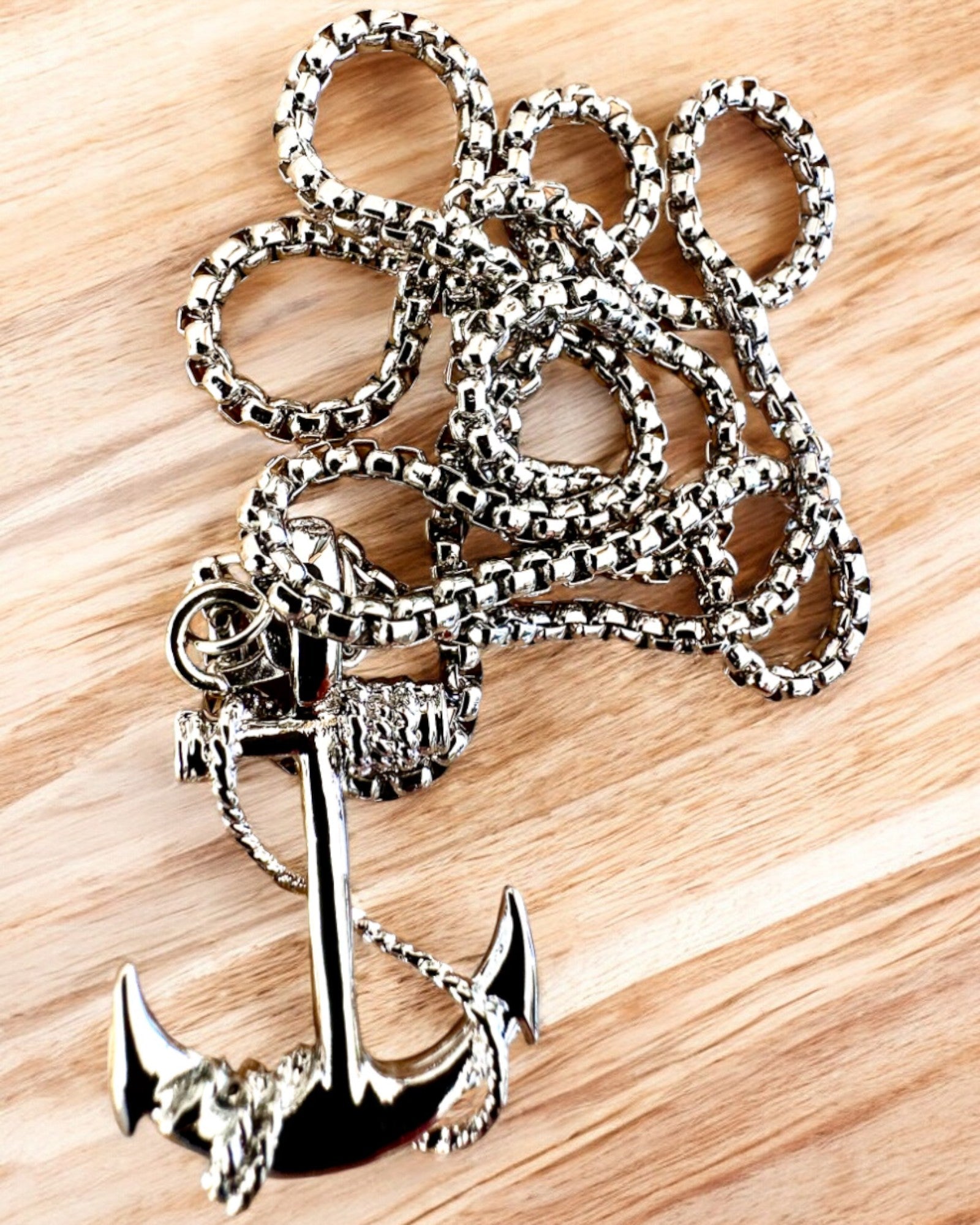 Anchor of Determination, Marine Amulet, necklace, personalization with engraving available for gift, 3 variants to choose from