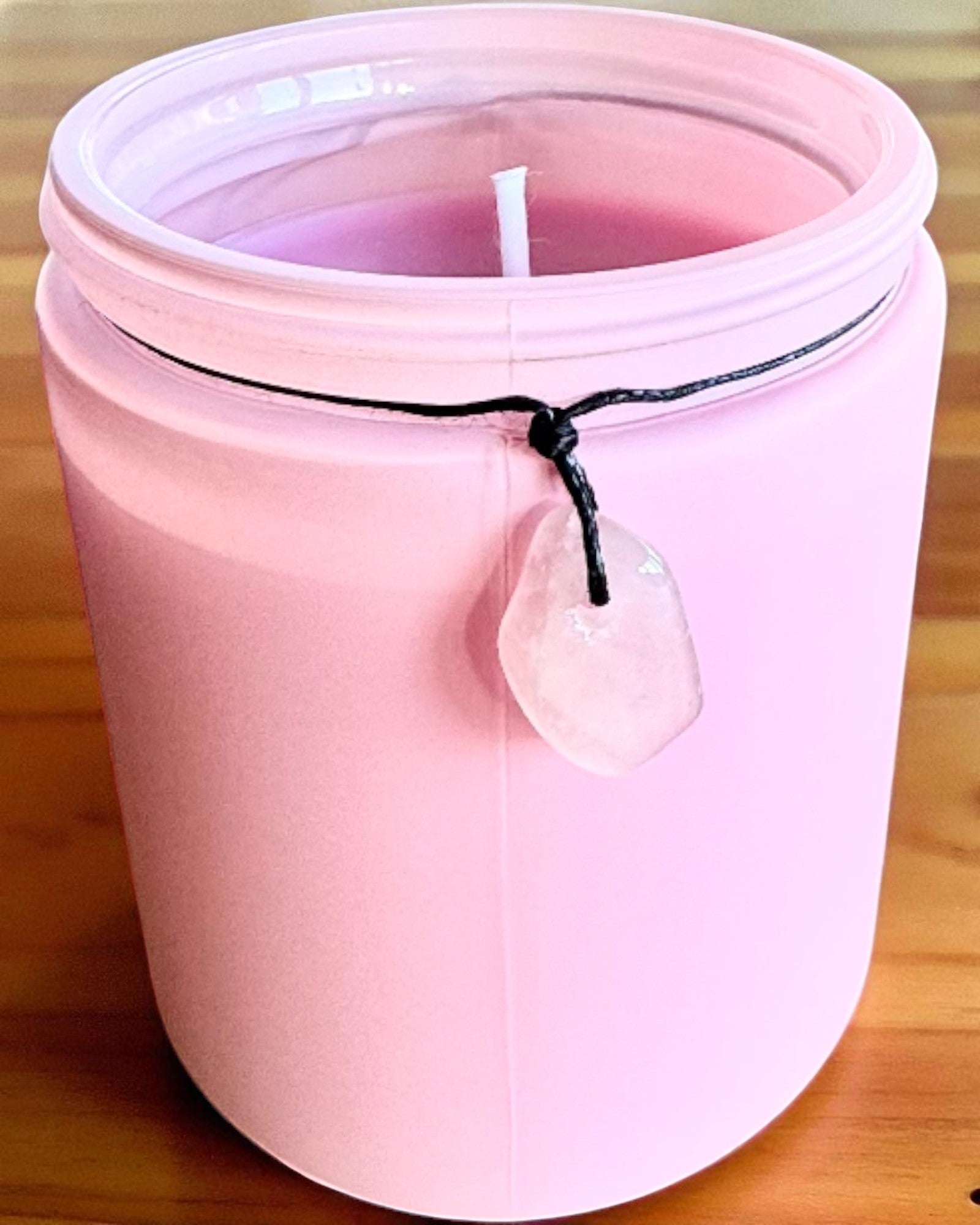 Intentional Soy Candle Rose Quartz – love, harmony and peace of heart, 250 ml, possibility of personalization as a gift