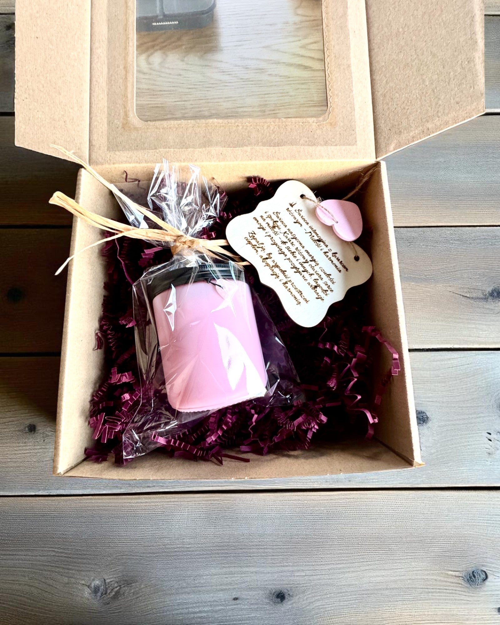 Intentional Soy Candle Rose Quartz – love, harmony and peace of heart, 250 ml, possibility of personalization as a gift