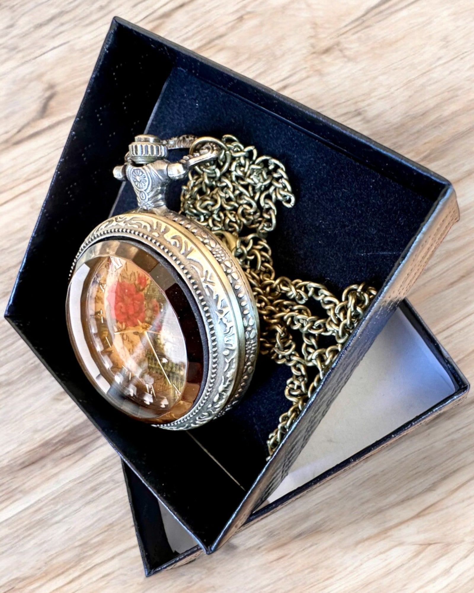 Pocket Watch "Vintage Charm" personalized with engraving for a gift