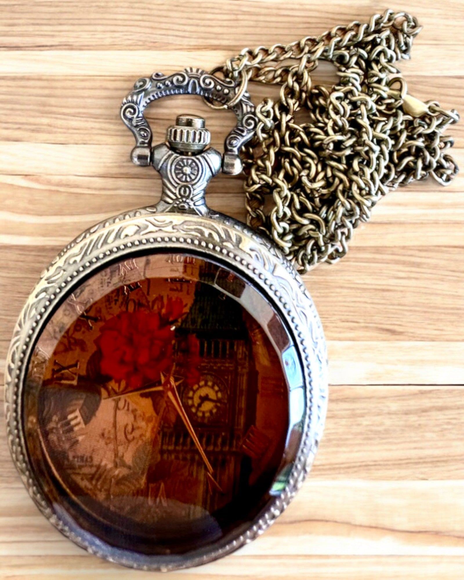 Pocket Watch "Vintage Charm" personalized with engraving for a gift