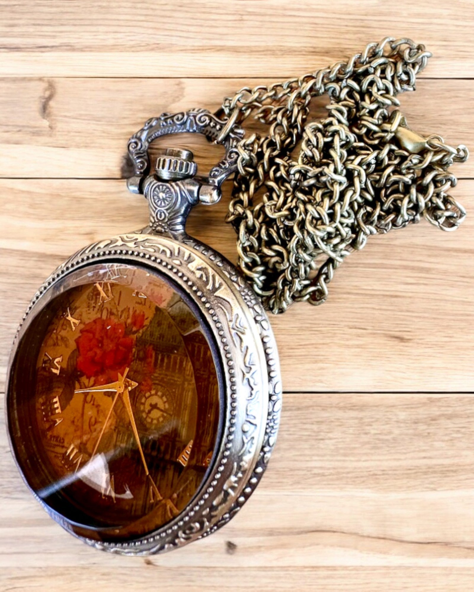 Pocket Watch "Vintage Charm" personalized with engraving for a gift