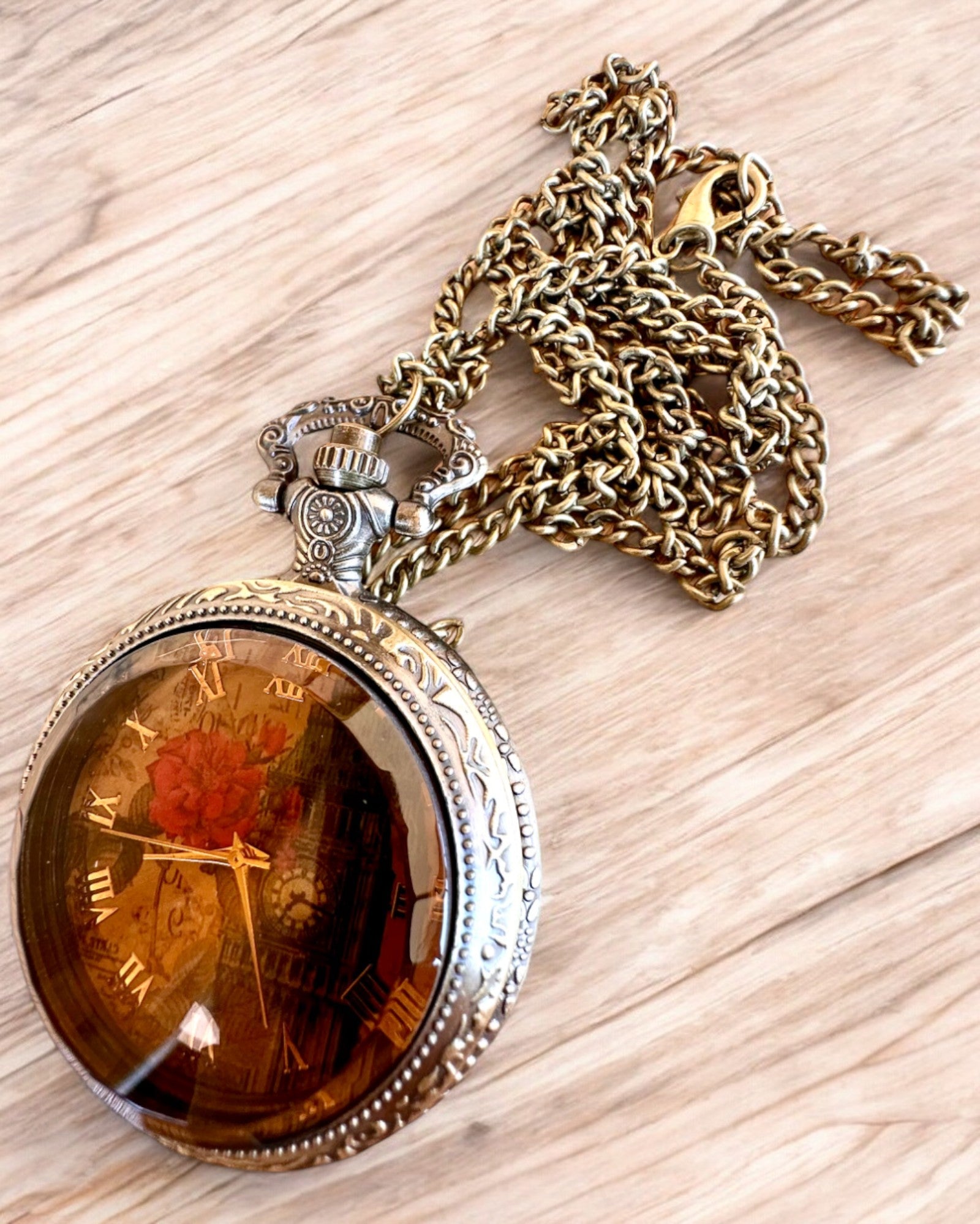 Pocket Watch "Vintage Charm" personalized with engraving for a gift