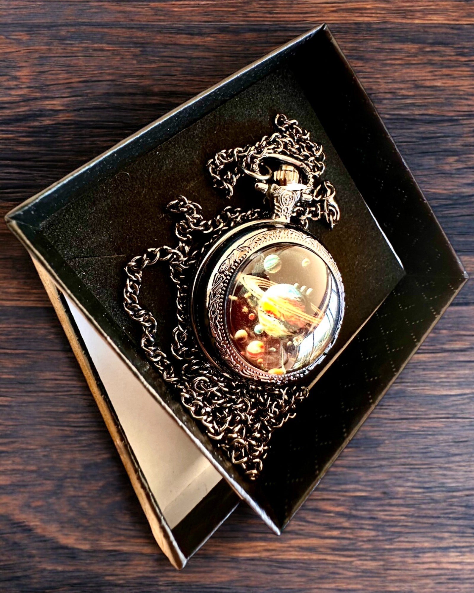 Cosmic Pocket Watch "Galactic Secret", personalized with engraving for a gift