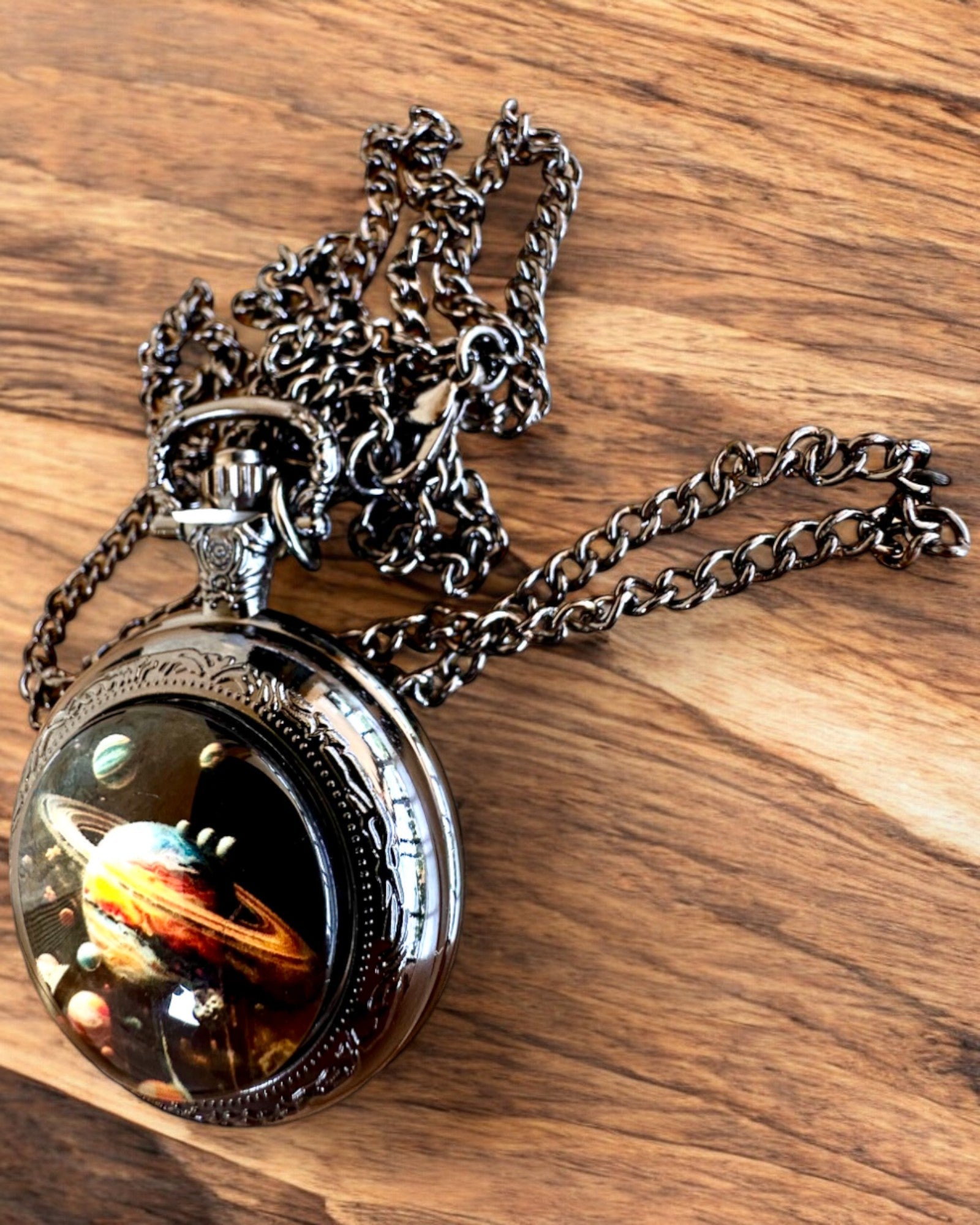 Cosmic Pocket Watch "Galactic Secret", personalized with engraving for a gift