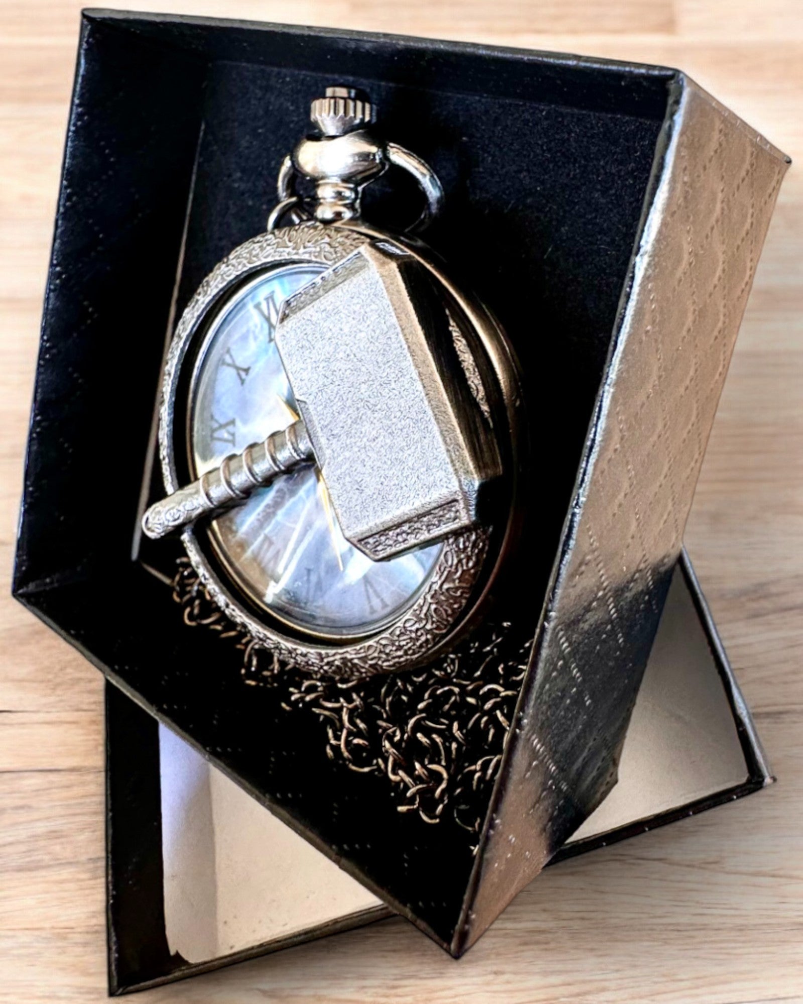 Time Hammer - Pocket Watch, customizable with engraving for a gift