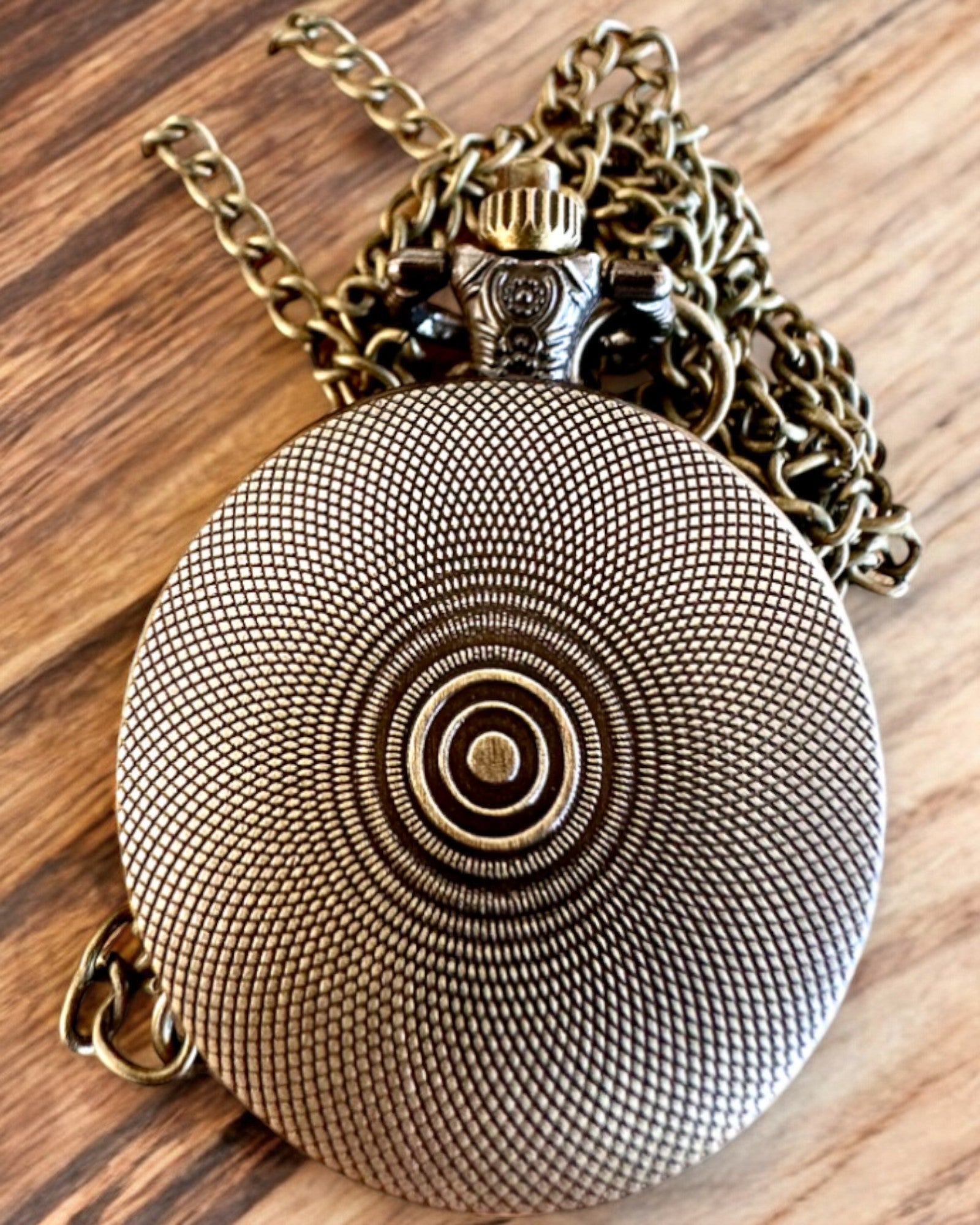 Retro Pocket Watch "Motorcycle Style", customizable with engraving for a gift