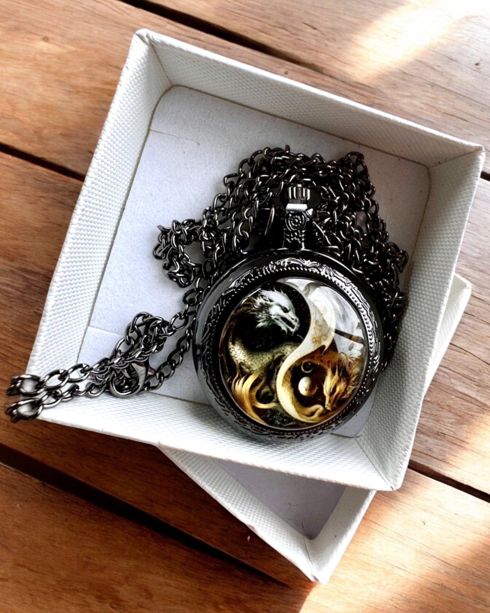 Pocket Watch "Dragon Circle 2" – a stylish accessory with a touch of magic - personalized engraving for a gift