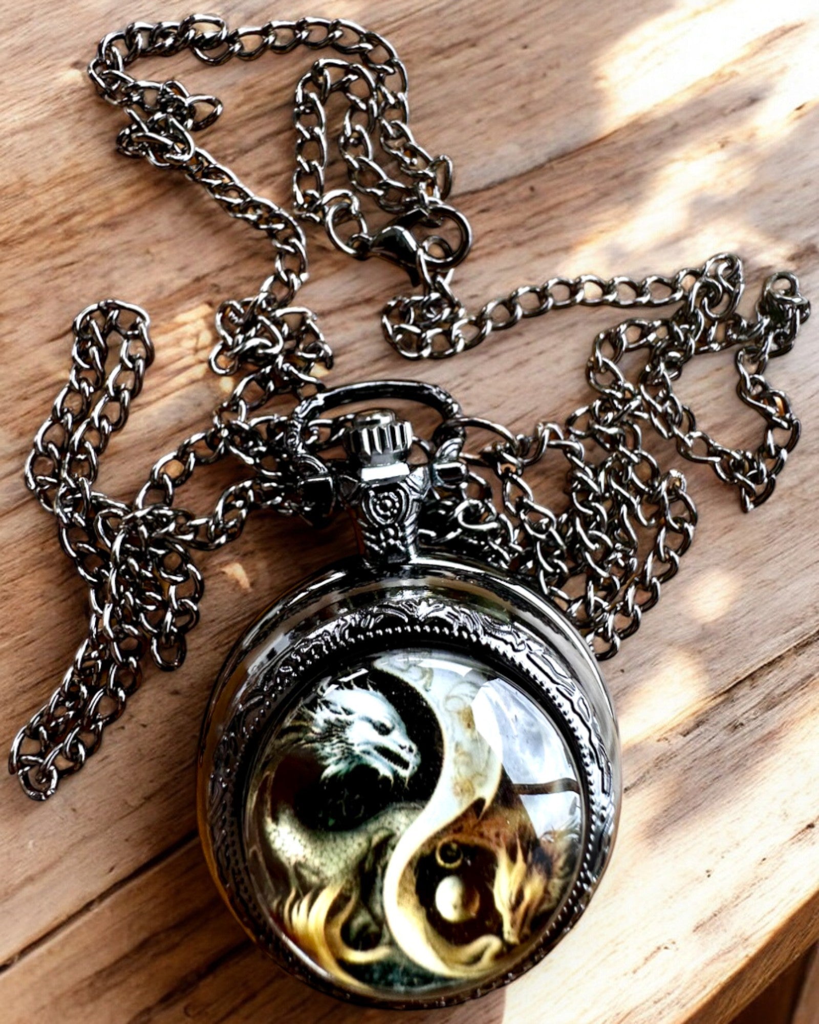 Pocket Watch "Dragon Circle 2" – a stylish accessory with a touch of magic - personalized engraving for a gift