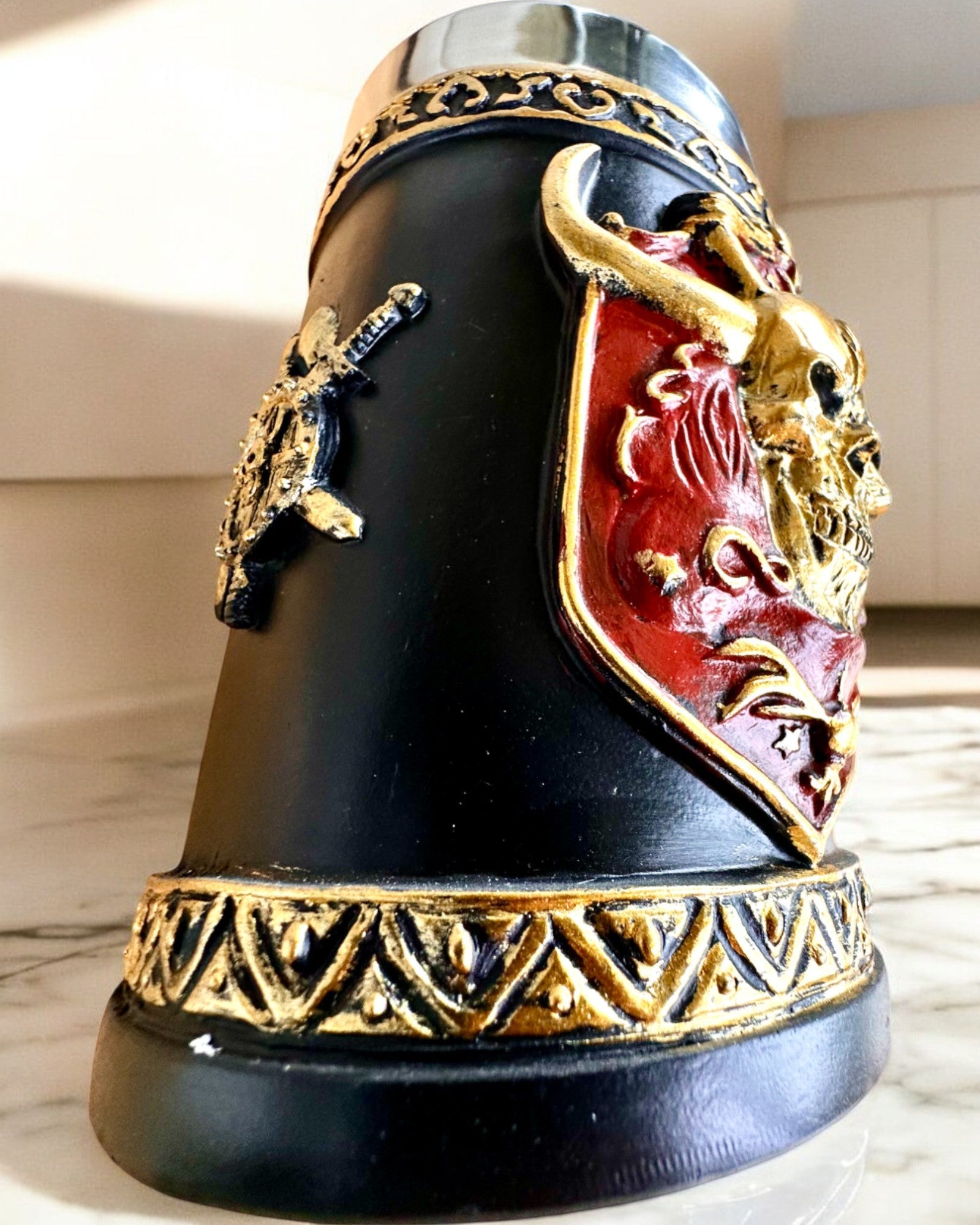 Carnival Warrior Mug - 600 ml, 16 cm in height, customizable engraving available for a gift