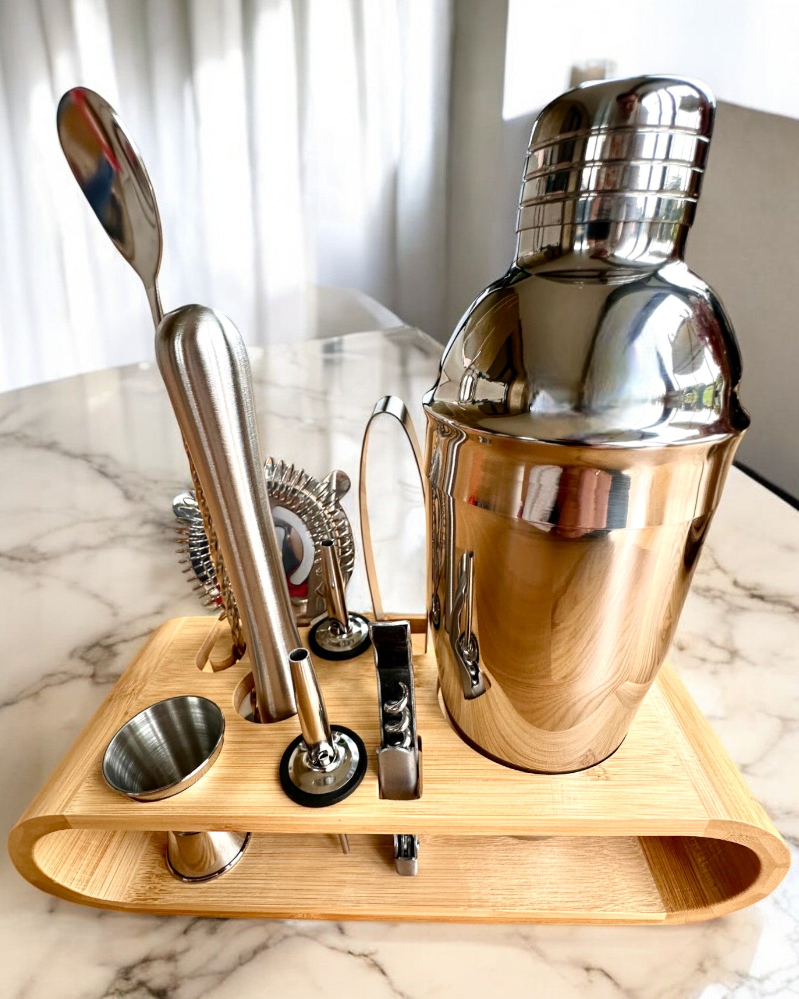 "MixMaster Pro" Bartender Set, customizable with engraving for a gift