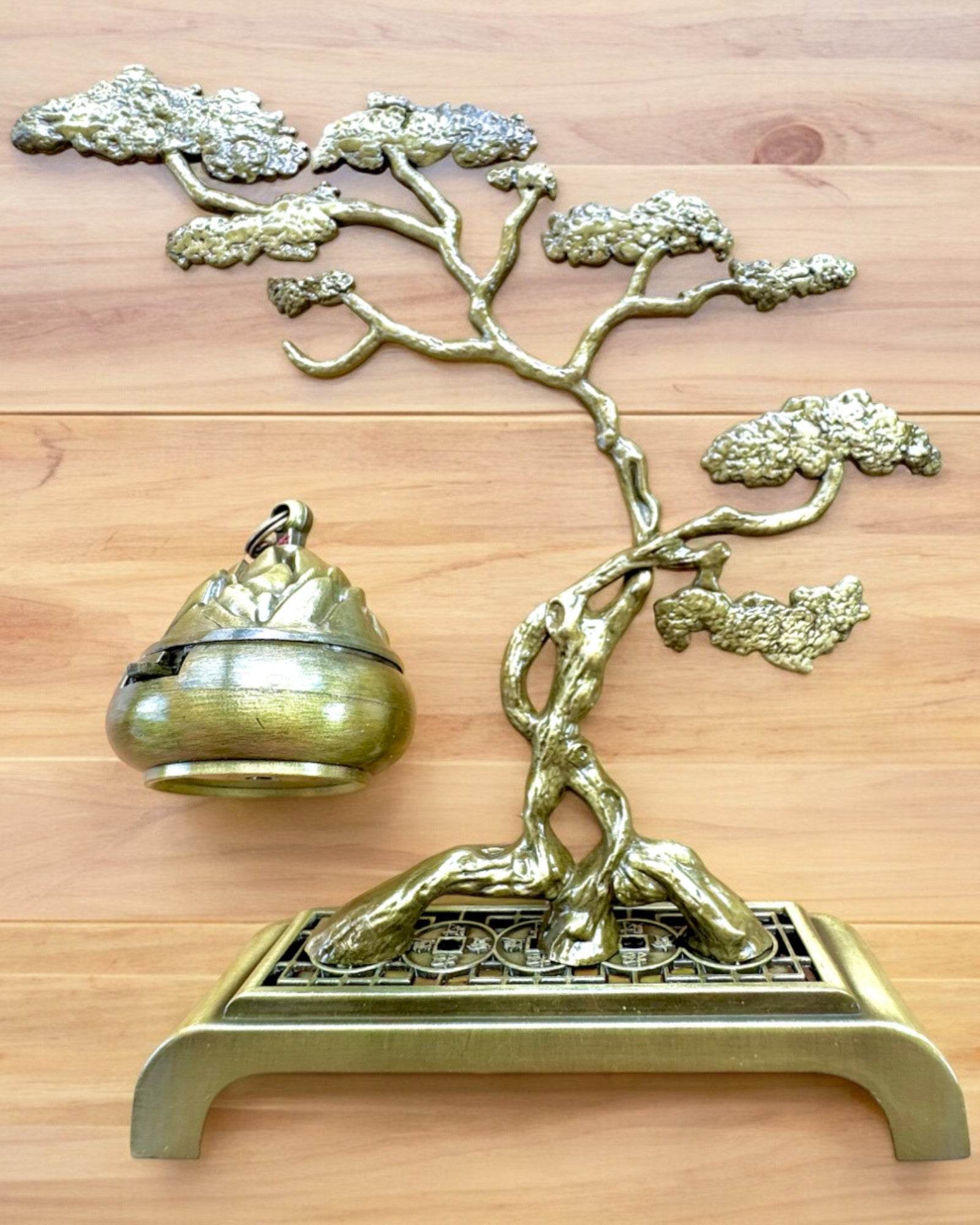 Elegant Metal Incense Holder Bonsai - personalization with engraving available for a gift