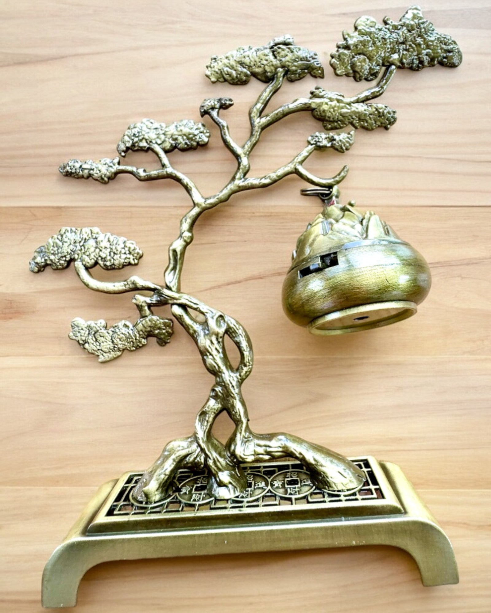 Elegant Metal Incense Holder Bonsai - personalization with engraving available for a gift