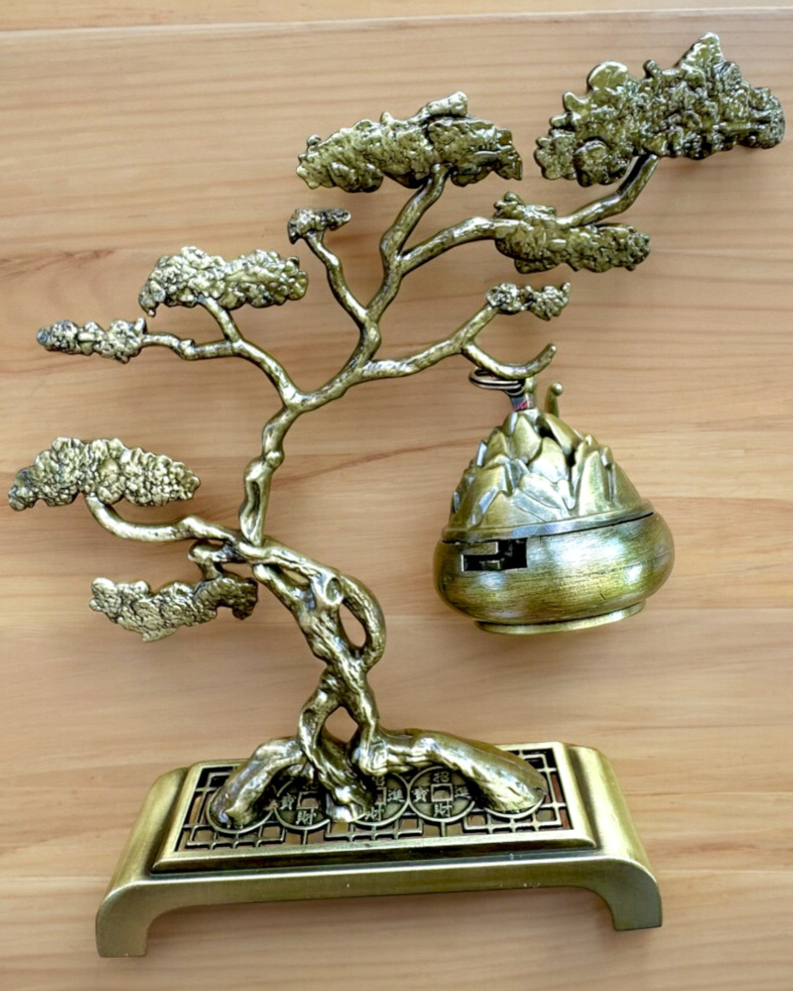 Elegant Metal Incense Holder Bonsai - personalization with engraving available for a gift