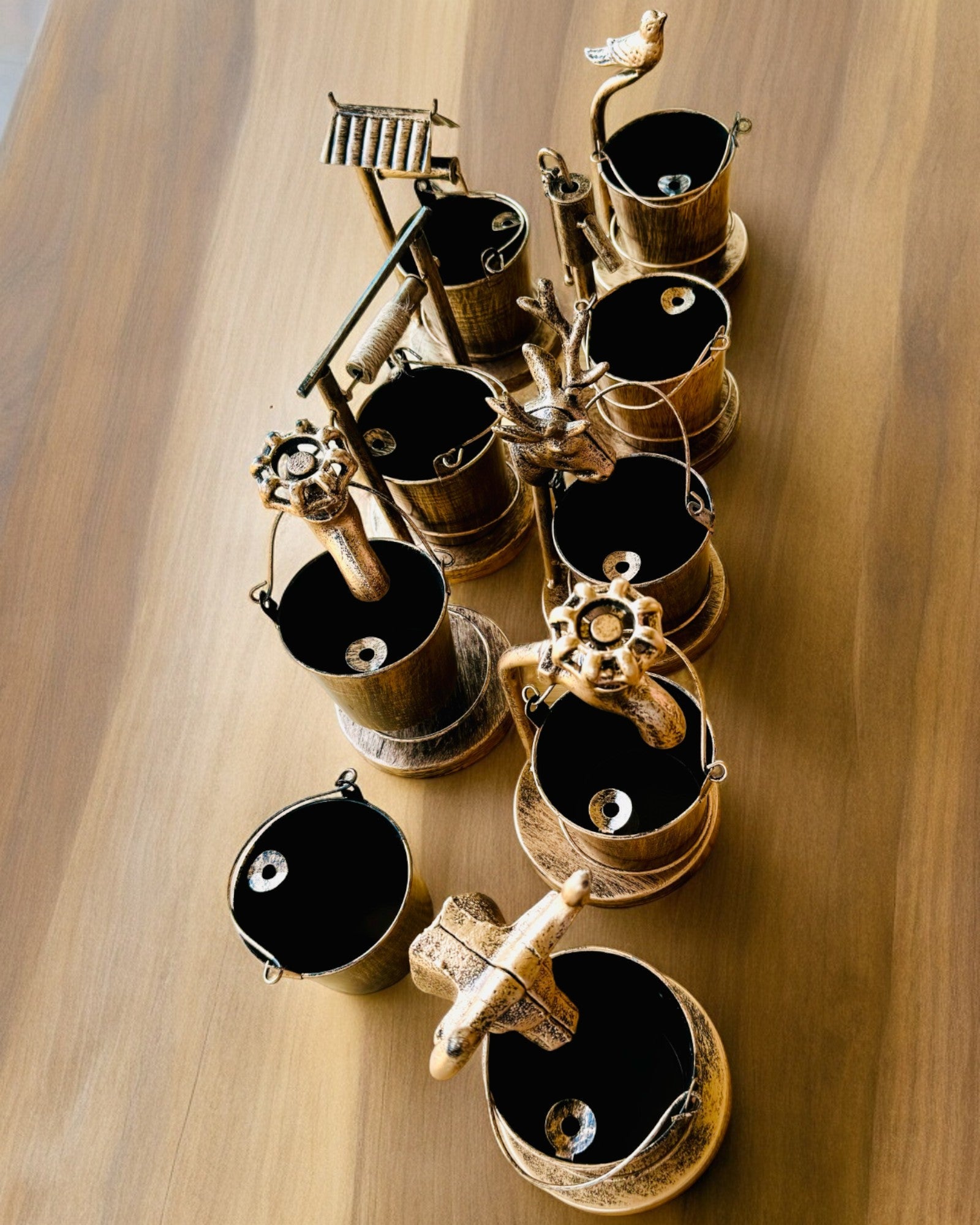 Stylish Metal Ashtray "Rustic Charm" 19-23 cm in height, 8 variants to choose from, engraving upon request