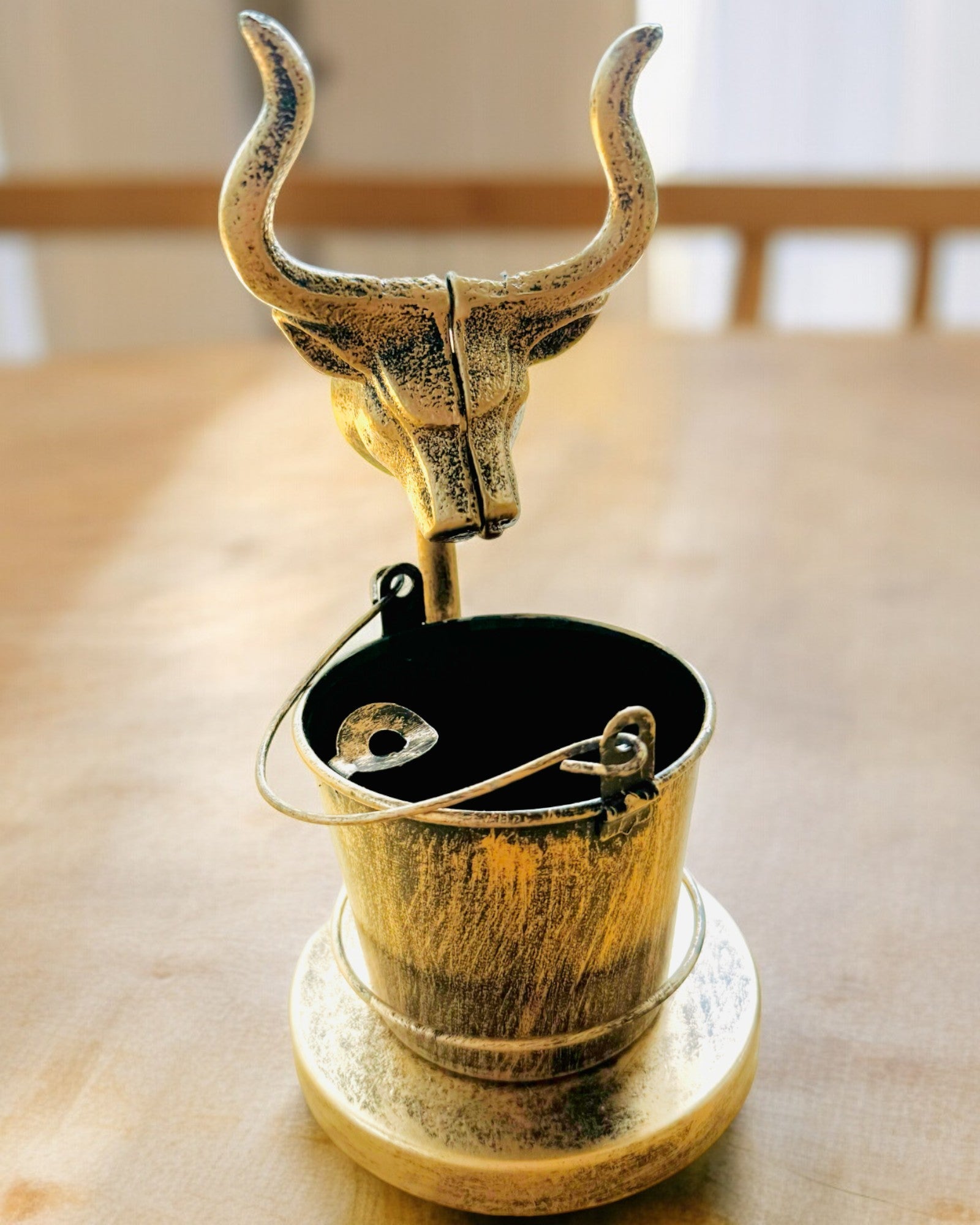 Stylish Metal Ashtray "Rustic Charm" 19-23 cm in height, 8 variants to choose from, engraving upon request