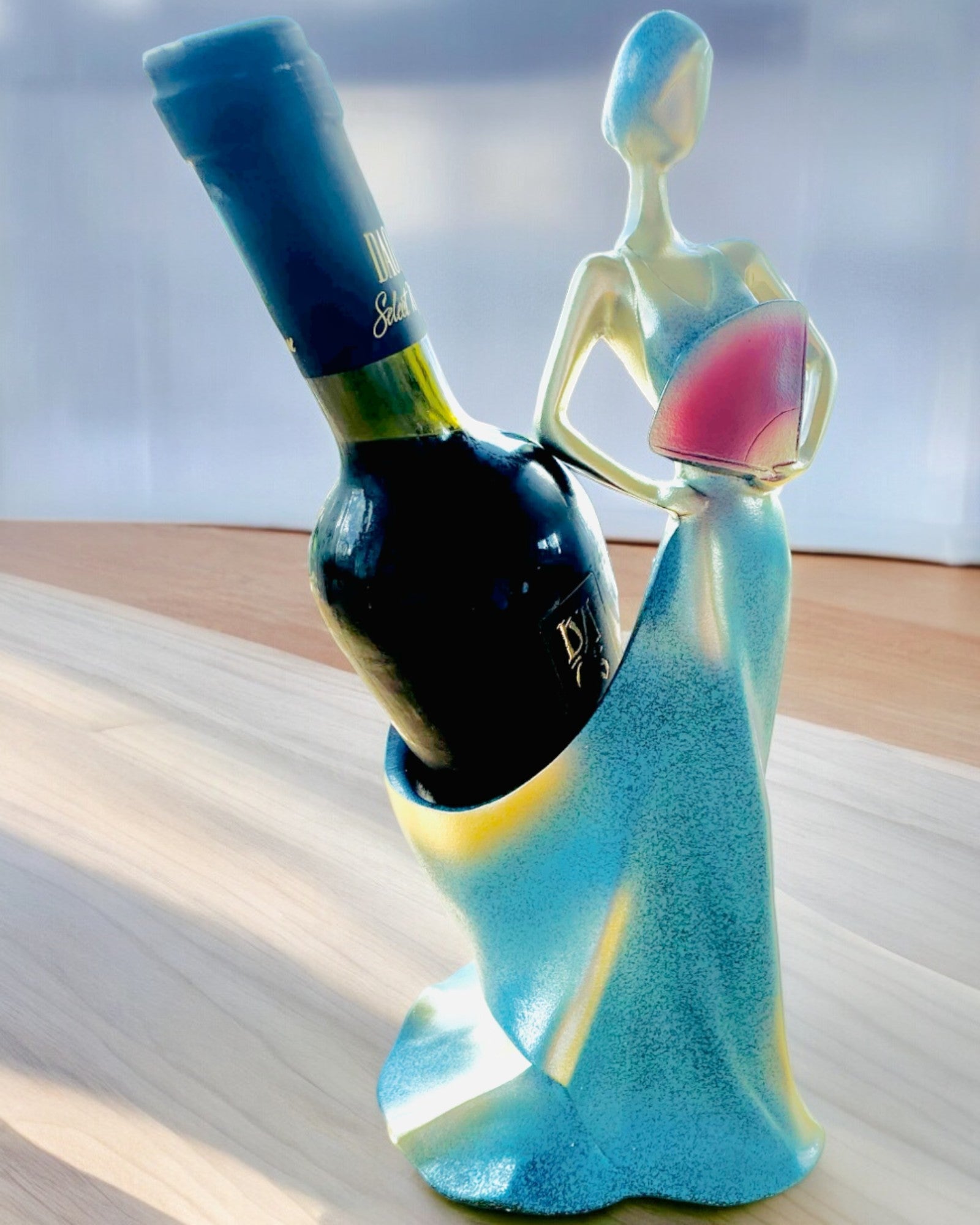 Elegant Bottle Holder - Lady Statue - personalization with engraving, 2 variants to choose from