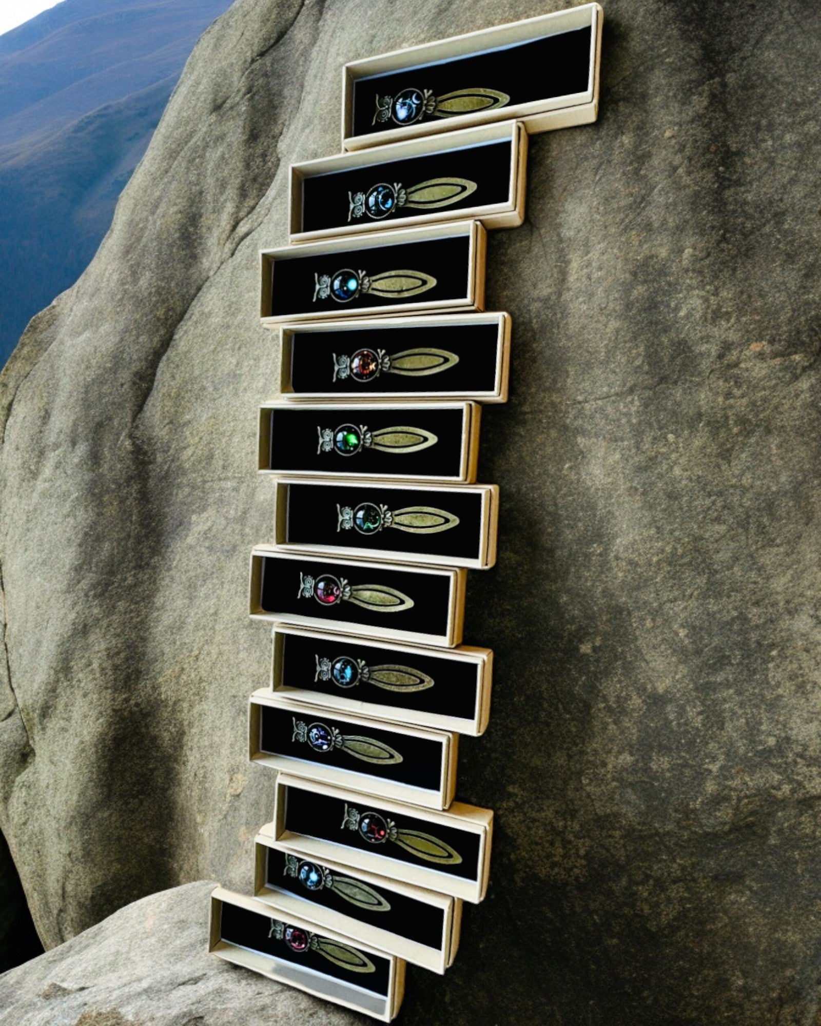 "Owl with Constellations" Bookmark - 12 Variants to Choose From, Customization with Engraving