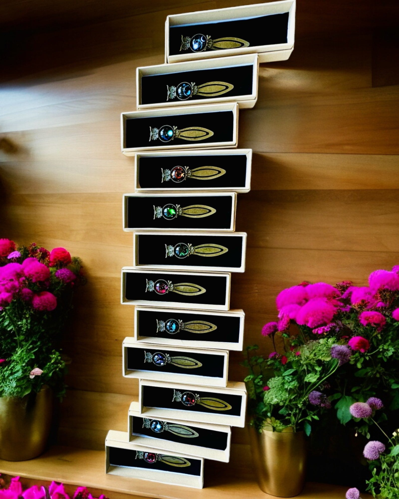 "Owl with Constellations" Bookmark - 12 Variants to Choose From, Customization with Engraving