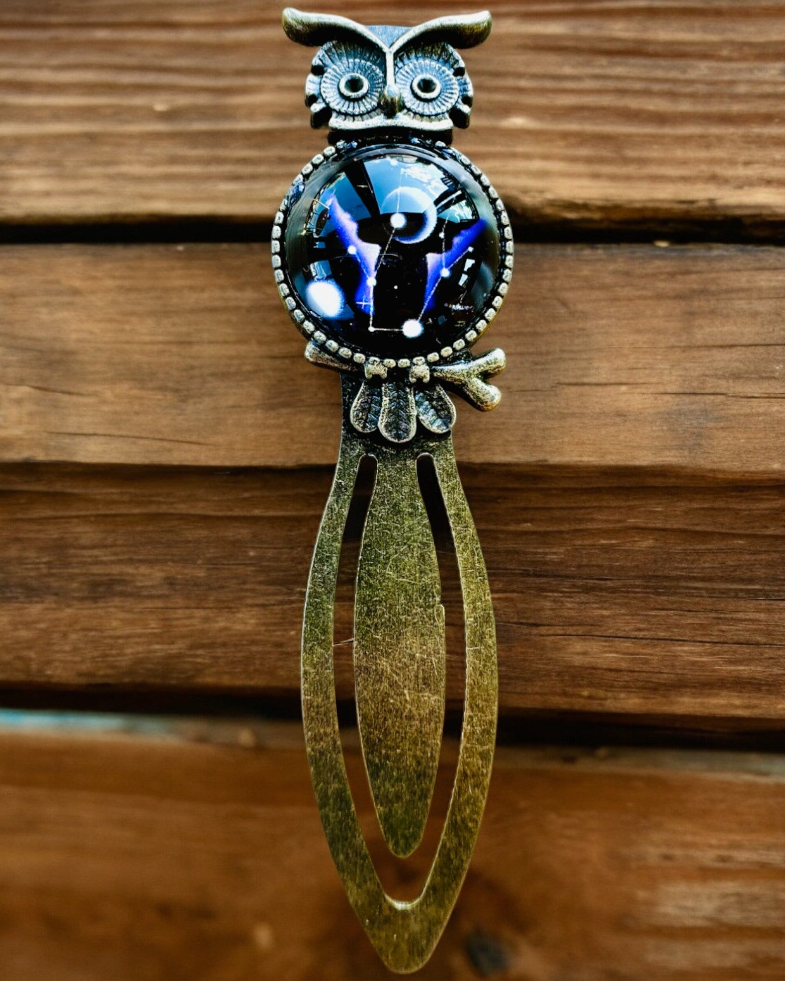 "Owl with Constellations" Bookmark - 12 Variants to Choose From, Customization with Engraving