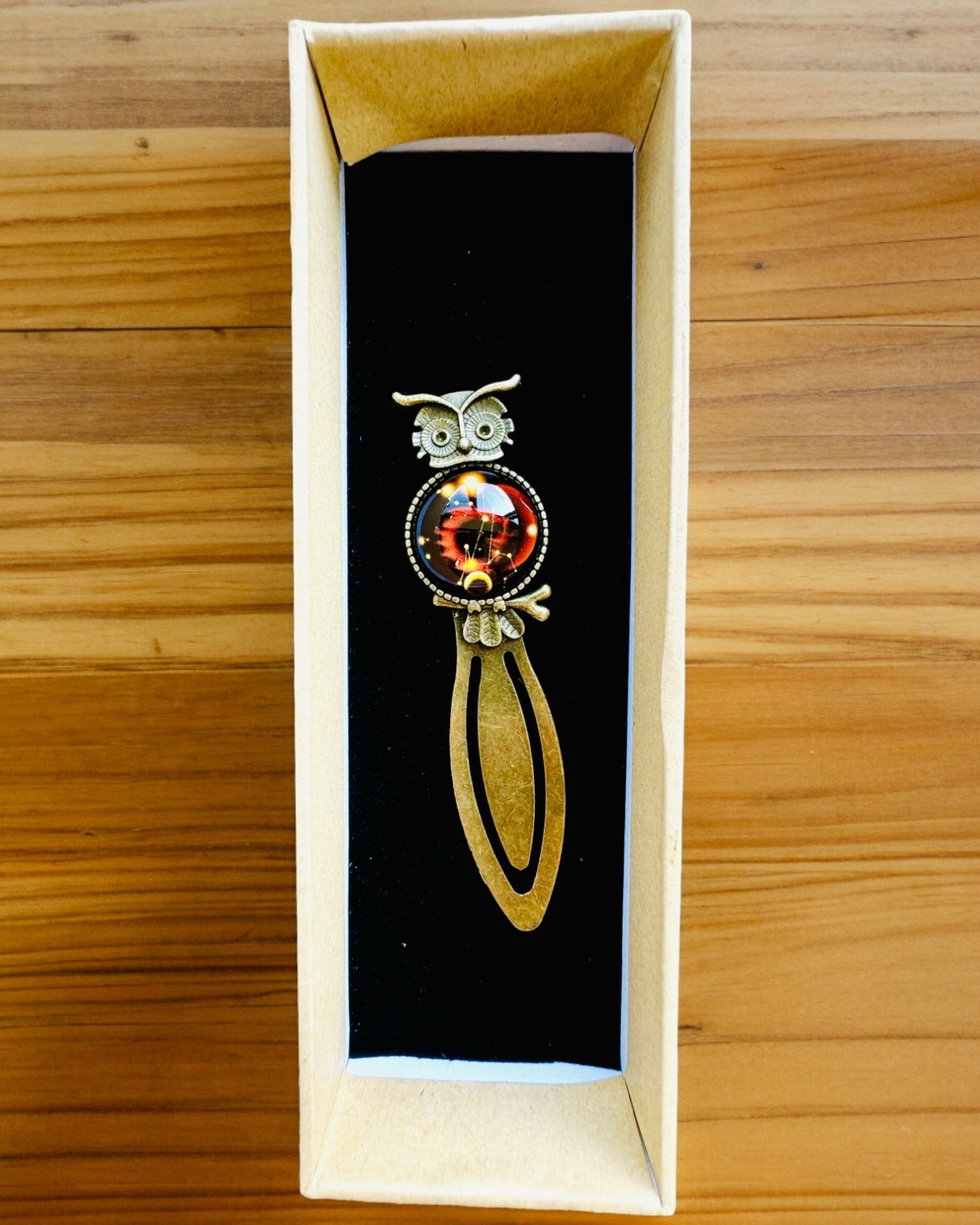 "Owl with Constellations" Bookmark - 12 Variants to Choose From, Customization with Engraving